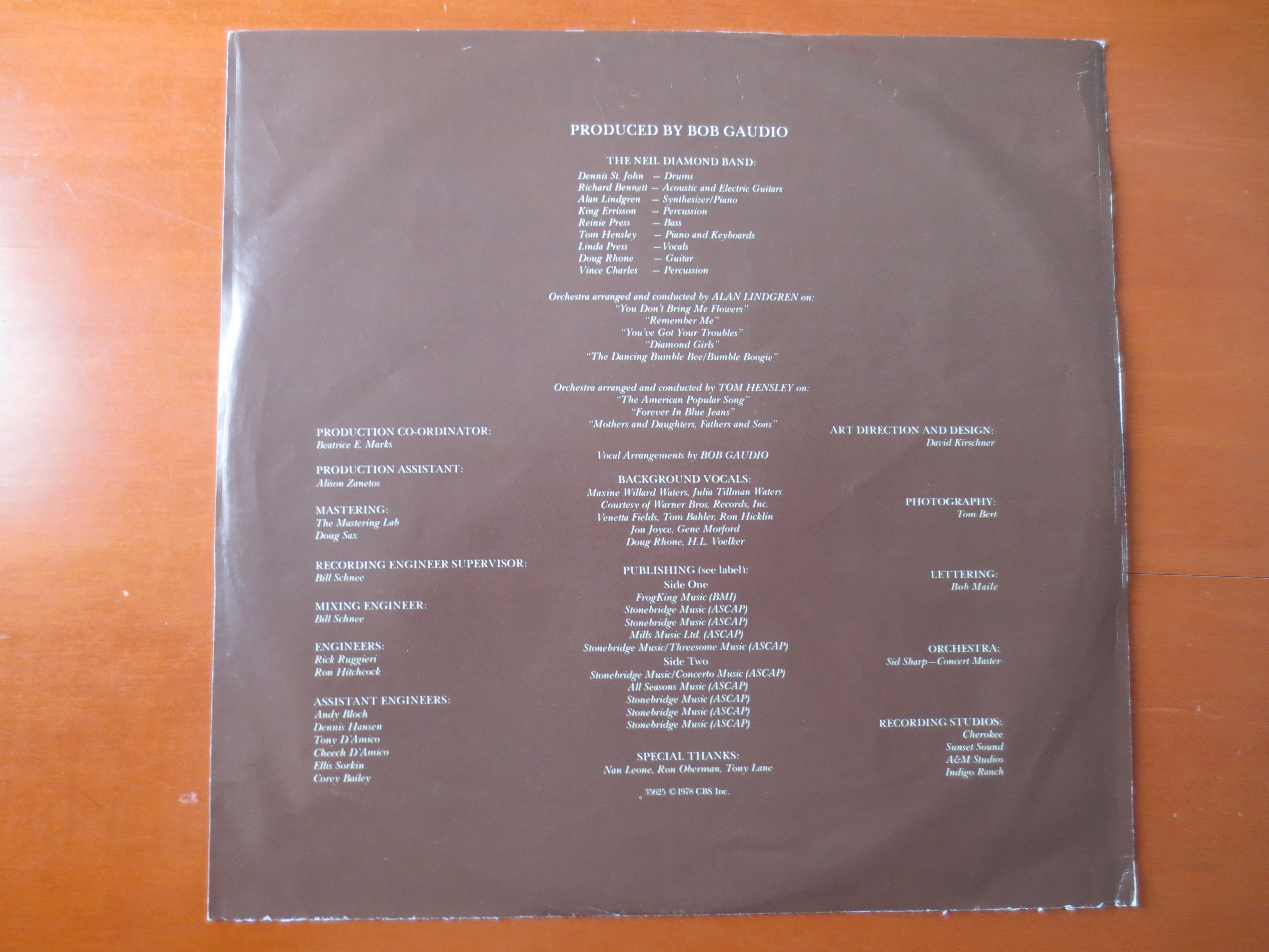 Neil Diamond – You Don't Bring Me Flowers (1978) Vinyl LP