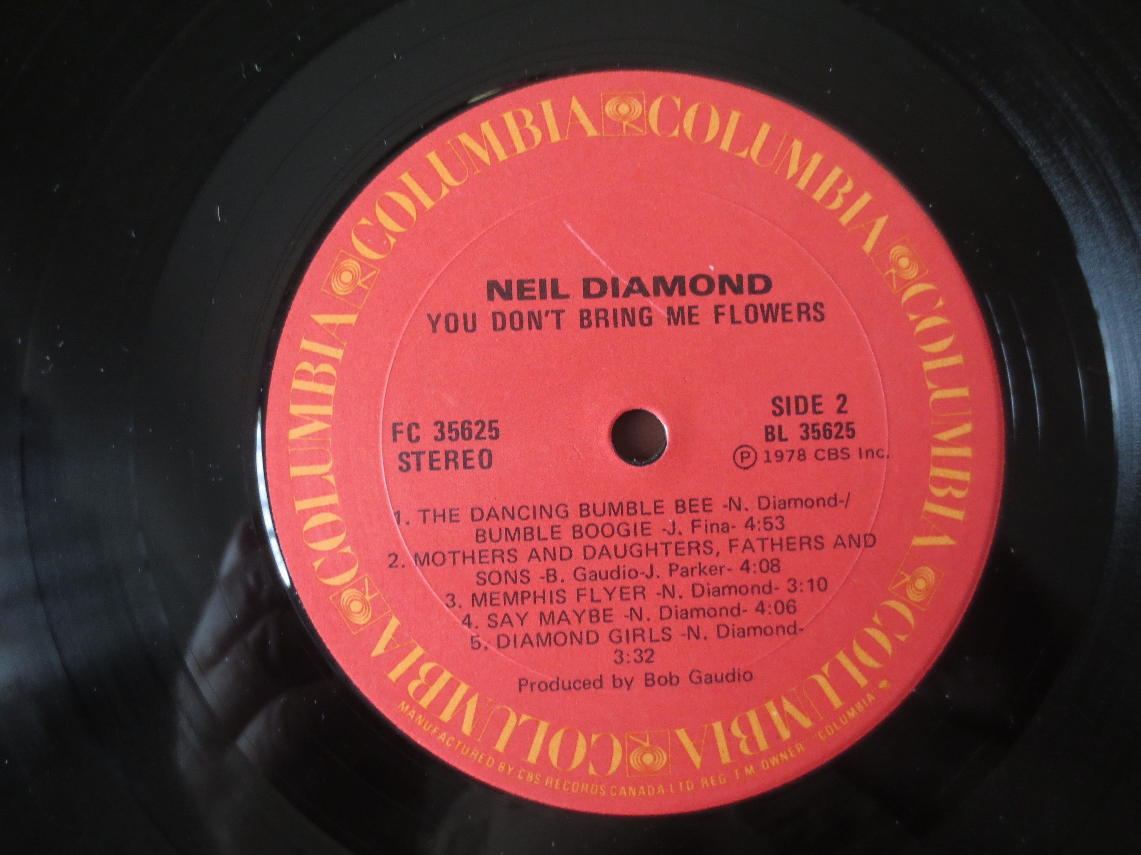 Neil Diamond – You Don't Bring Me Flowers (1978) Vinyl LP