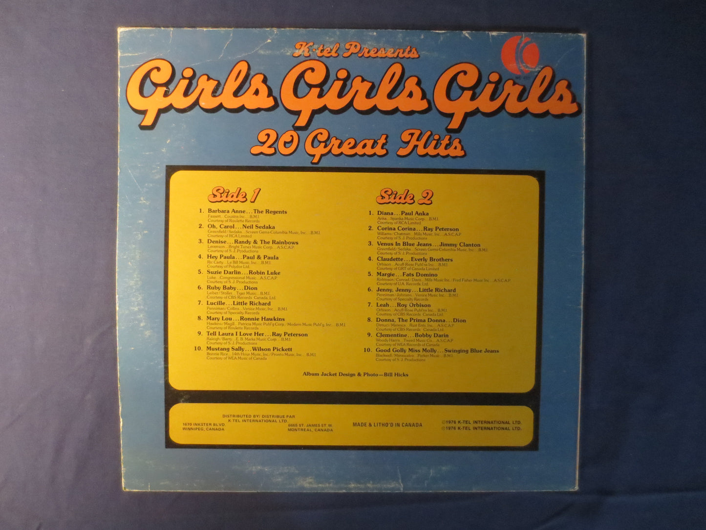 GIRLS GIRLS GIRLS, K-Tel Records, K-Tel Album, K-Tel Vinyl, K-Tel Lp, Pop Record, Pop Vinyl, Vintage Vinyl, 1976 Records