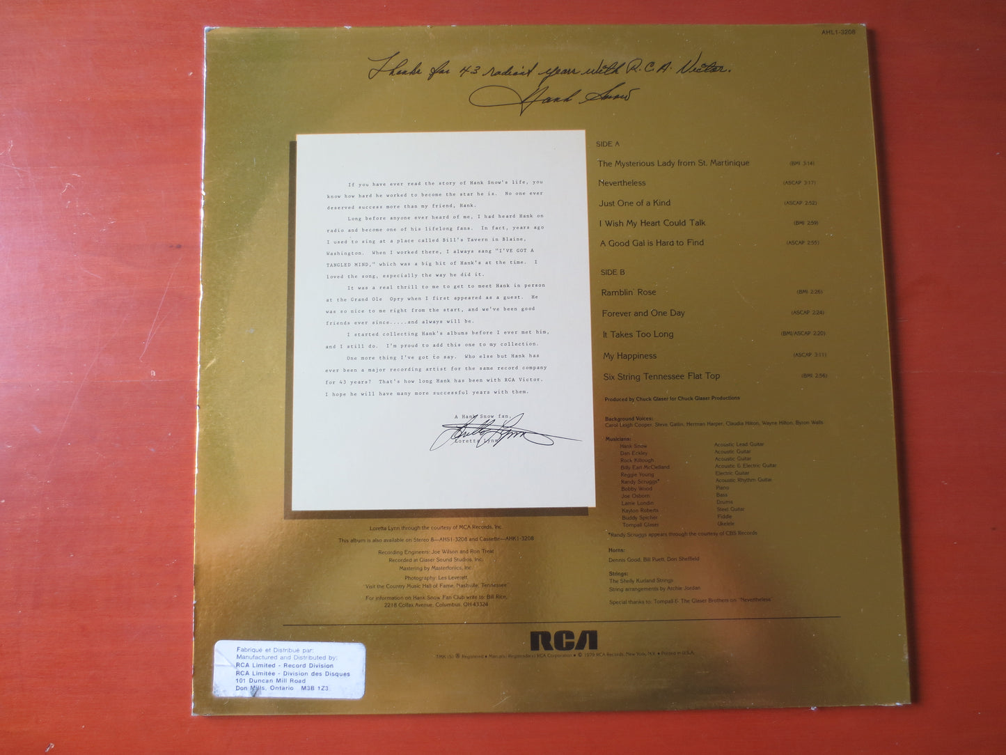 HANK SNOW, The MYSTERIOUS Lady, Hank Snow Records, Hank Snow Albums, Hank Snow Vinyl, Vintage Vinyl lps, Lps, 1979 Records