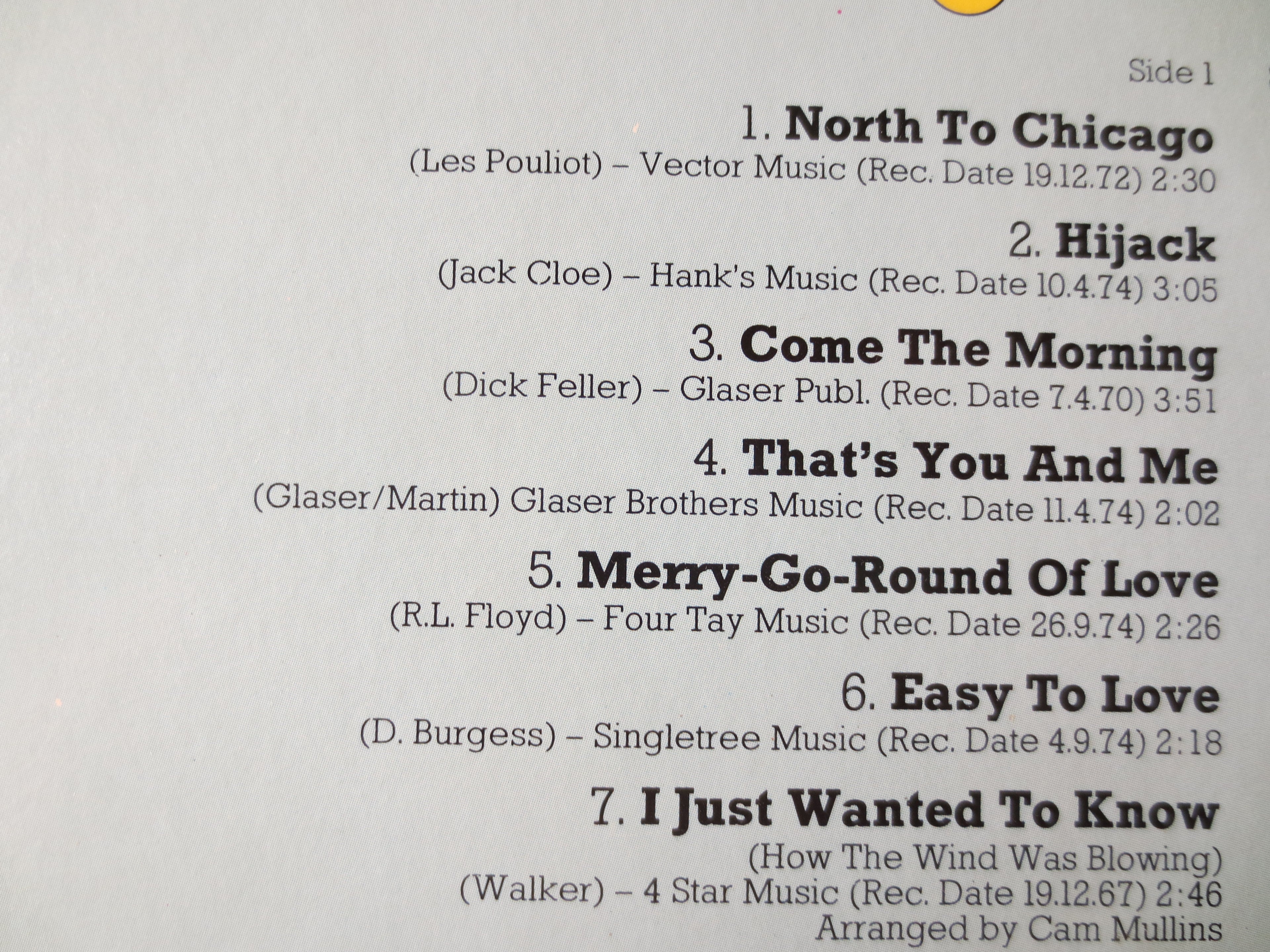 Hank Snow – The Hits of Hank Snow (1976) Vinyl LP