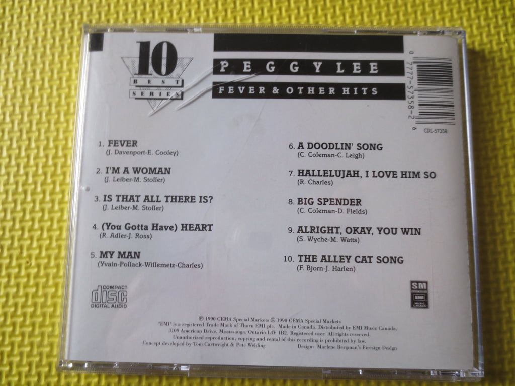 PEGGY LEE, 10 BEST Series, Peggy Lee Cd, Jazz Cd, Jazz Music Cd, Peggy Lee Lp, Music Cd, Swing Cd, 1990 Cds, Compact Disc Music