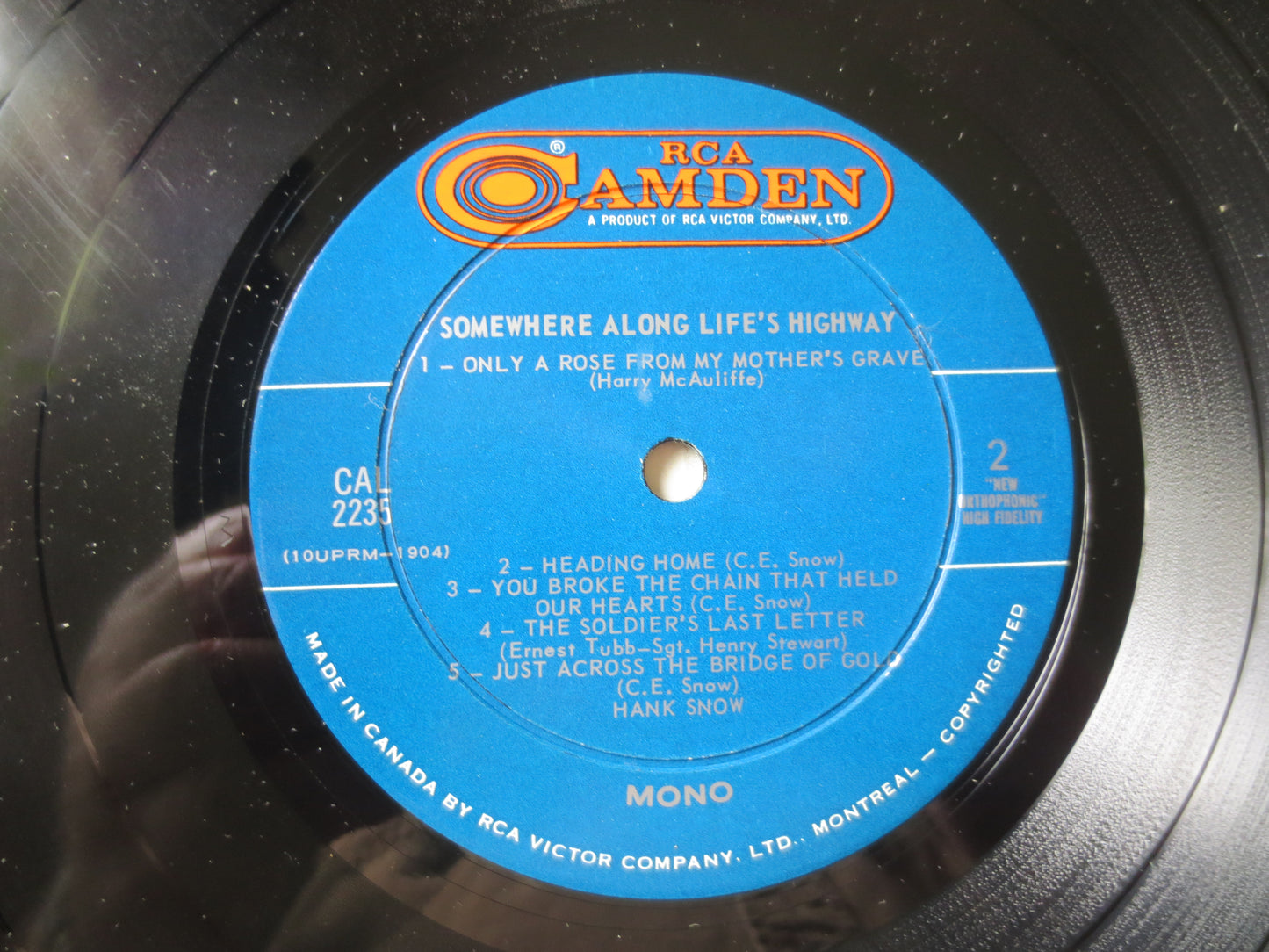 HANK SNOW, Somewhere Along LIFES Highway, Hank Snow Records, Hank Snow Albums, Hank Snow Vinyl, Vintage Vinyl, 1967 Records