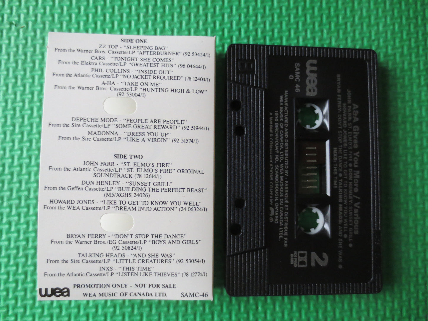 A and A RECORDS, ZZ Top Cassette, The Cars Album, Tape Cassette, Madonna Tape, Pop Music Cassette, Inxs Tapes, 1984 Cassette