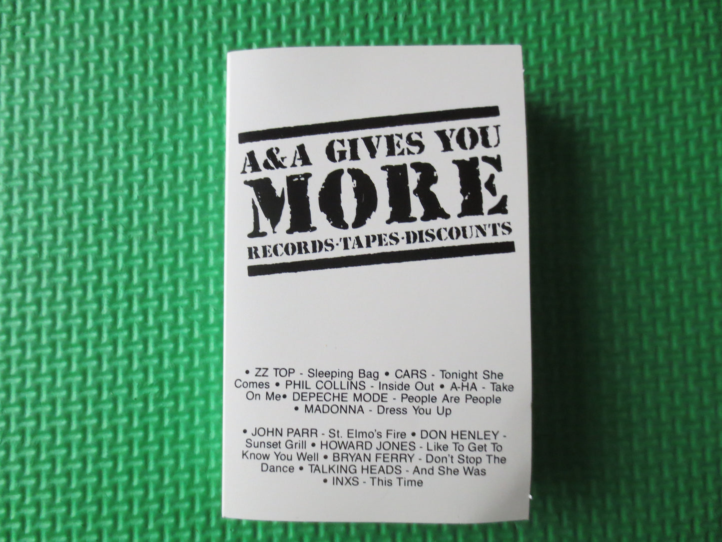 A and A RECORDS, ZZ Top Cassette, The Cars Album, Tape Cassette, Madonna Tape, Pop Music Cassette, Inxs Tapes, 1984 Cassette