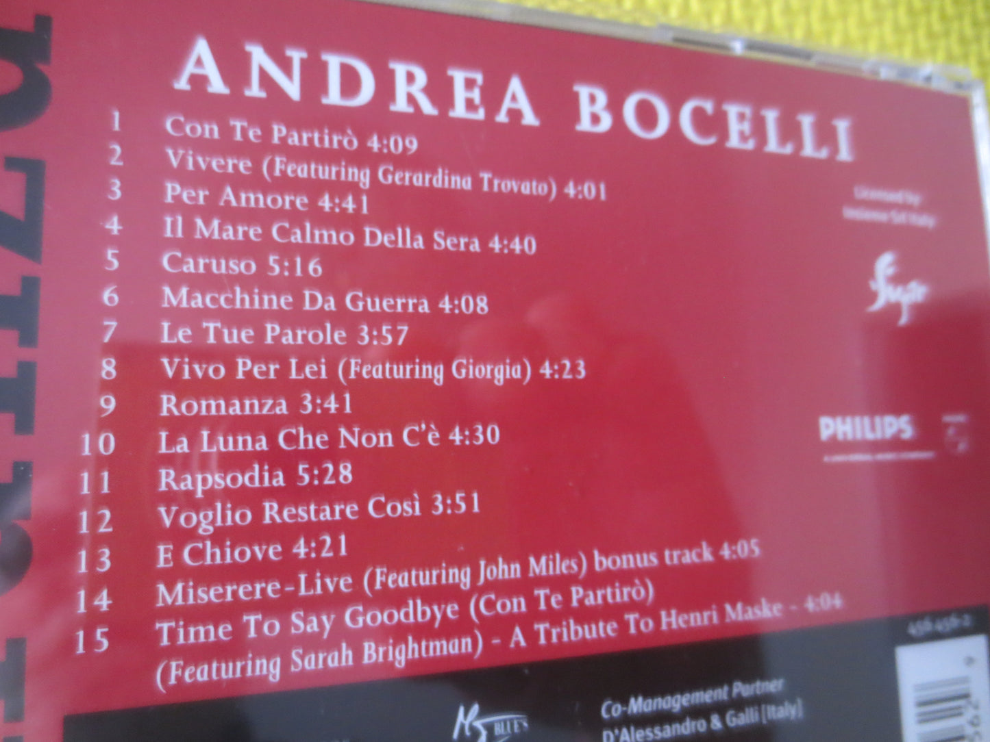 ANDREA BOCELLI, ROMANZA, Andrea Bocelli Cd, Opera Cd, Andrea Bocelli Album, Andrea Bocelli Music, Opera Music, Cd, Compact Discs