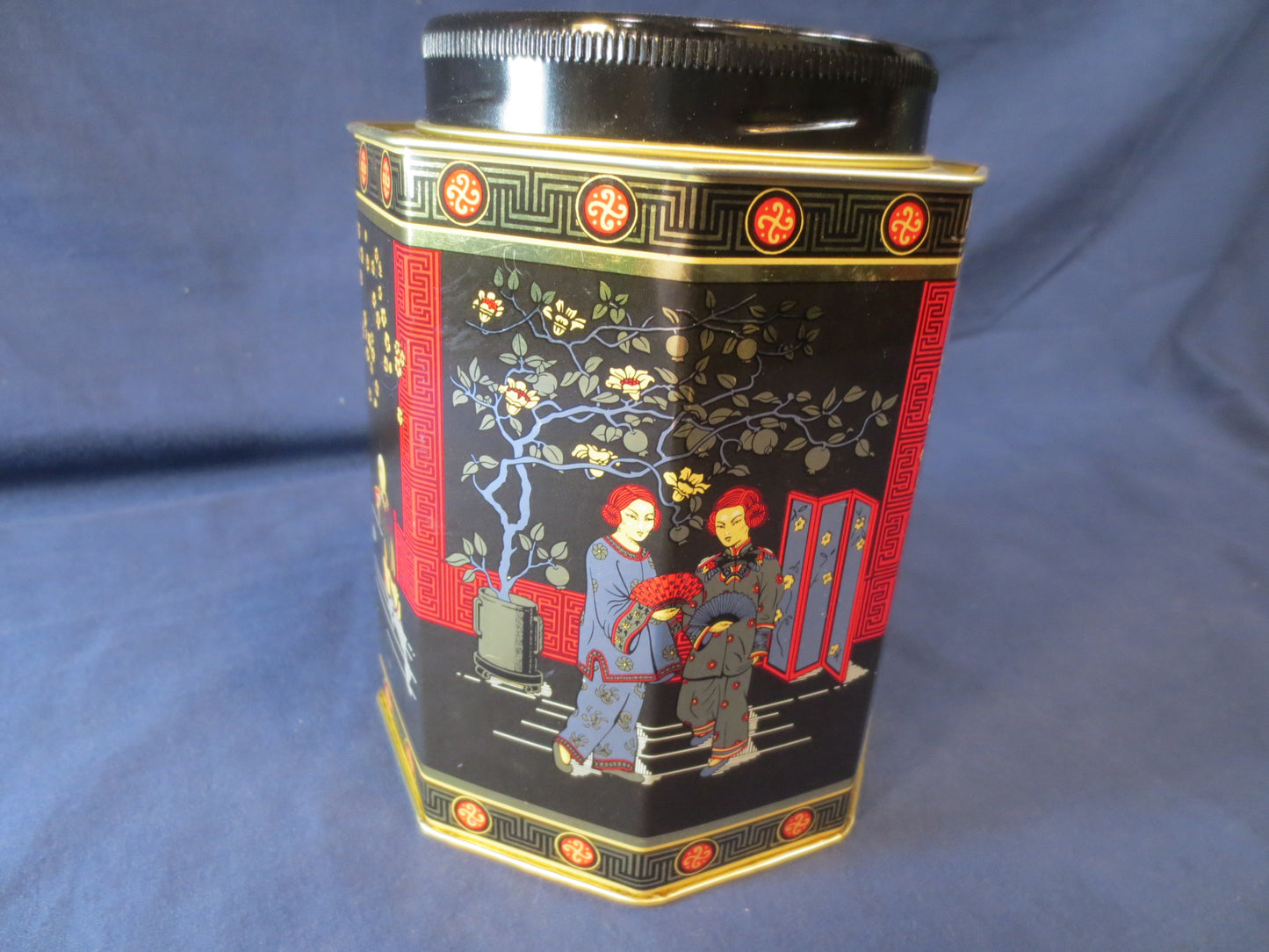 Vintage Tin CAN, Tin Box, ASIAN Tin, Collectible Tin Box, Tea Tin Box, Metal Box, Metal Can, Advertising Can, Tin Tea Box, Vintage Tin