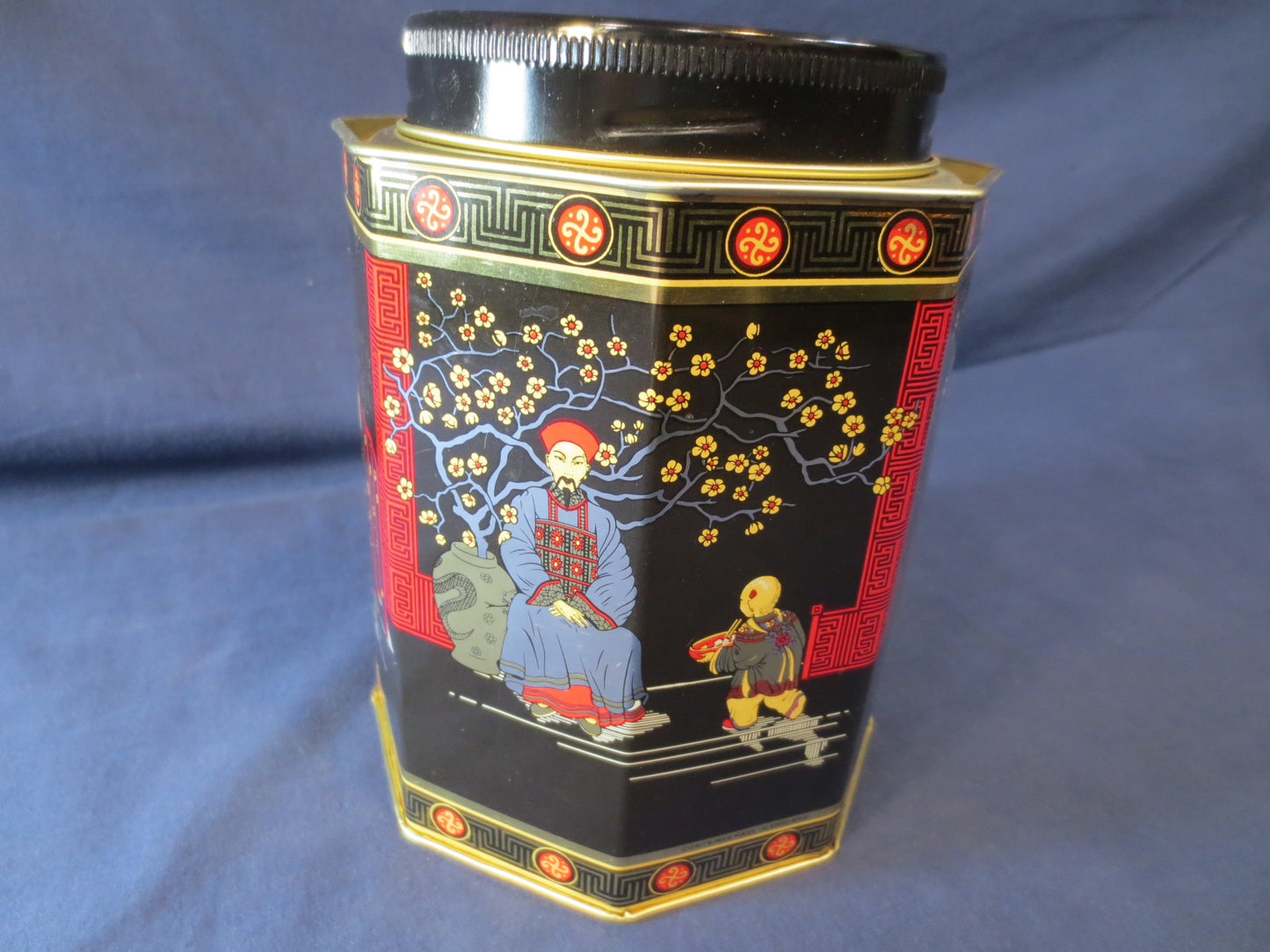 Vintage Tin CAN, Tin Box, ASIAN Tin, Collectible Tin Box, Tea Tin Box, Metal Box, Metal Can, Advertising Can, Tin Tea Box, Vintage Tin