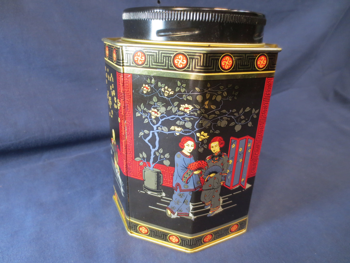 Vintage Tin CAN, Tin Box, ASIAN Tin, Collectible Tin Box, Tea Tin Box, Metal Box, Metal Can, Advertising Can, Tin Tea Box, Vintage Tin