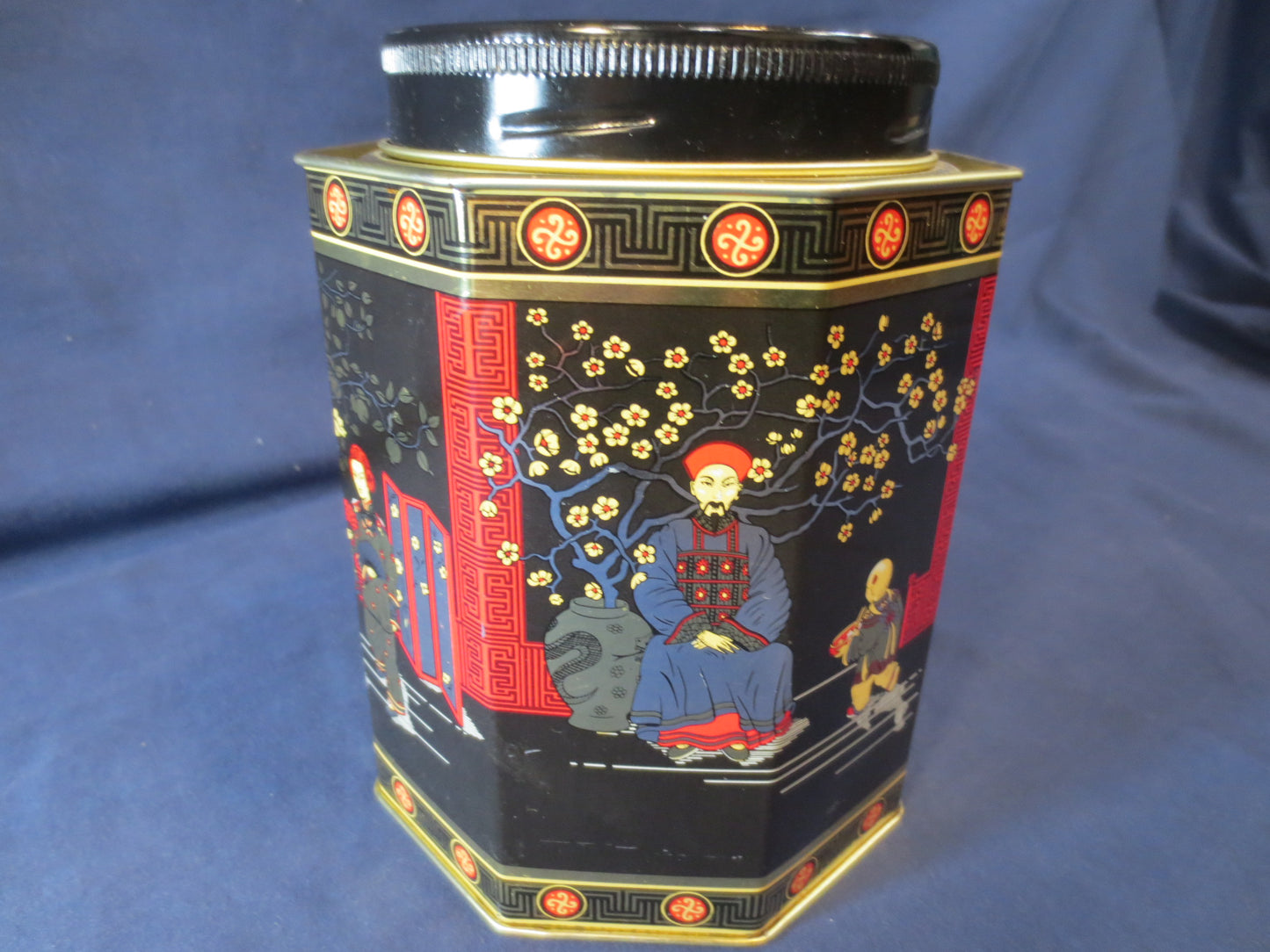Vintage Tin CAN, Tin Box, ASIAN Tin, Collectible Tin Box, Tea Tin Box, Metal Box, Metal Can, Advertising Can, Tin Tea Box, Vintage Tin