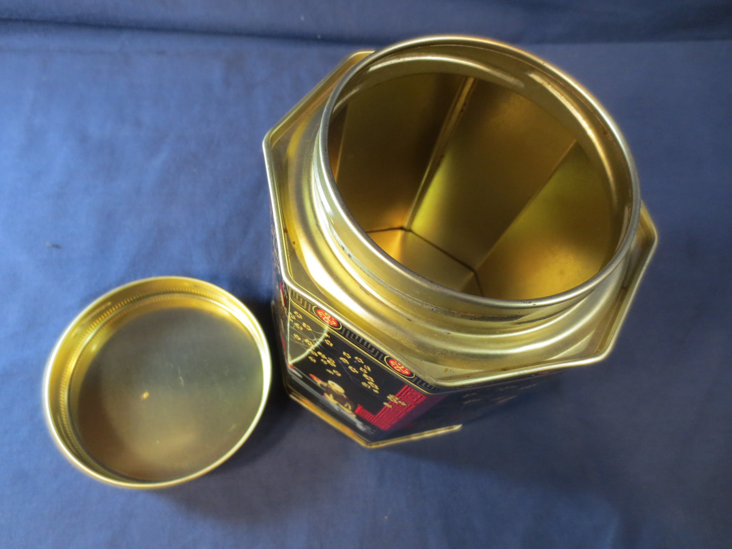 Vintage Tin CAN, Tin Box, ASIAN Tin, Collectible Tin Box, Tea Tin Box, Metal Box, Metal Can, Advertising Can, Tin Tea Box, Vintage Tin