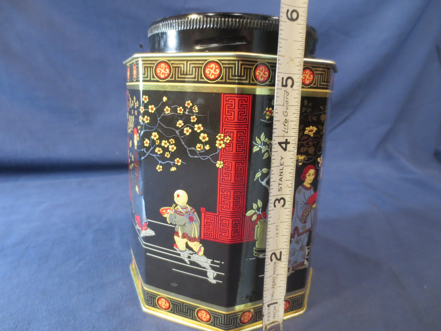 Vintage Tin CAN, Tin Box, ASIAN Tin, Collectible Tin Box, Tea Tin Box, Metal Box, Metal Can, Advertising Can, Tin Tea Box, Vintage Tin