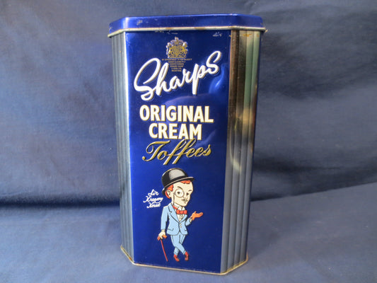 Vintage Tin CAN, Tin Box, SHARPS CANDY Tin, Collectible Tin Box, Tin Can, Metal Box, Metal Can, Advertising Can, Tin Candy Box, Vintage Tin
