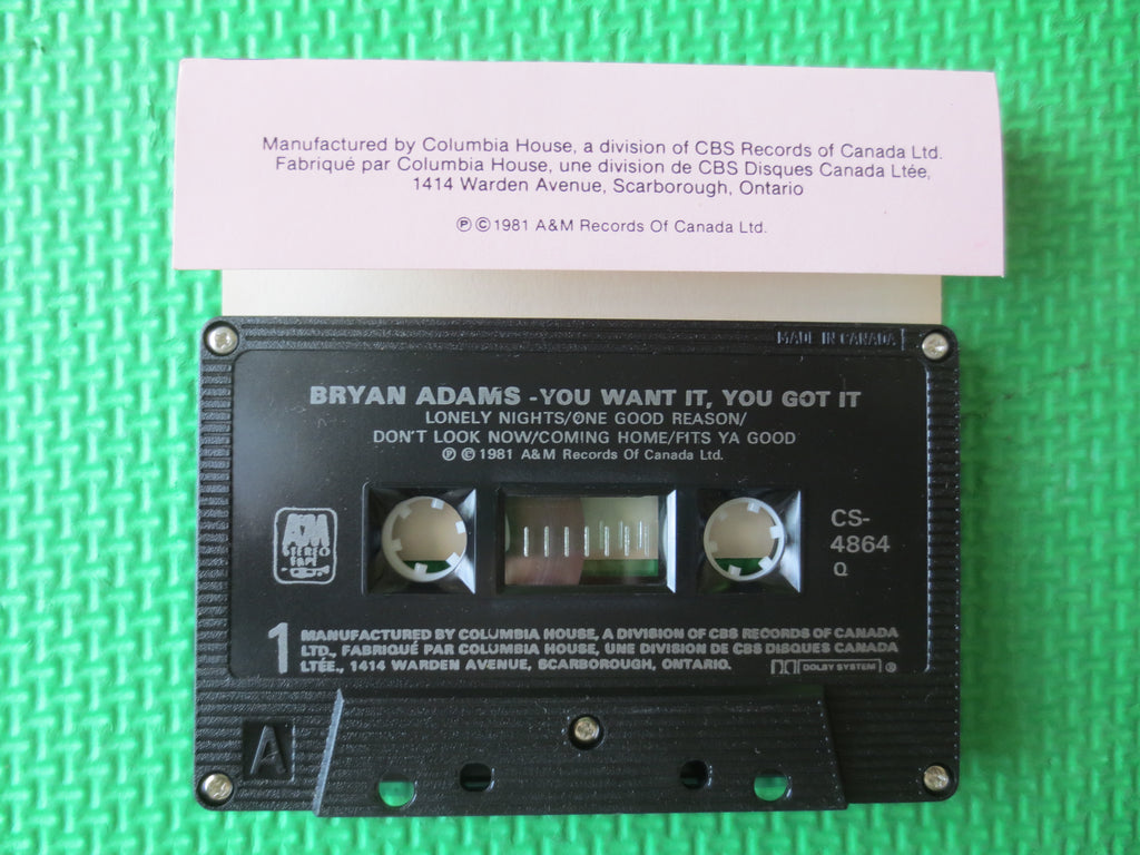 Bryan Adams – You Want It, You Got It (1981) Cassette