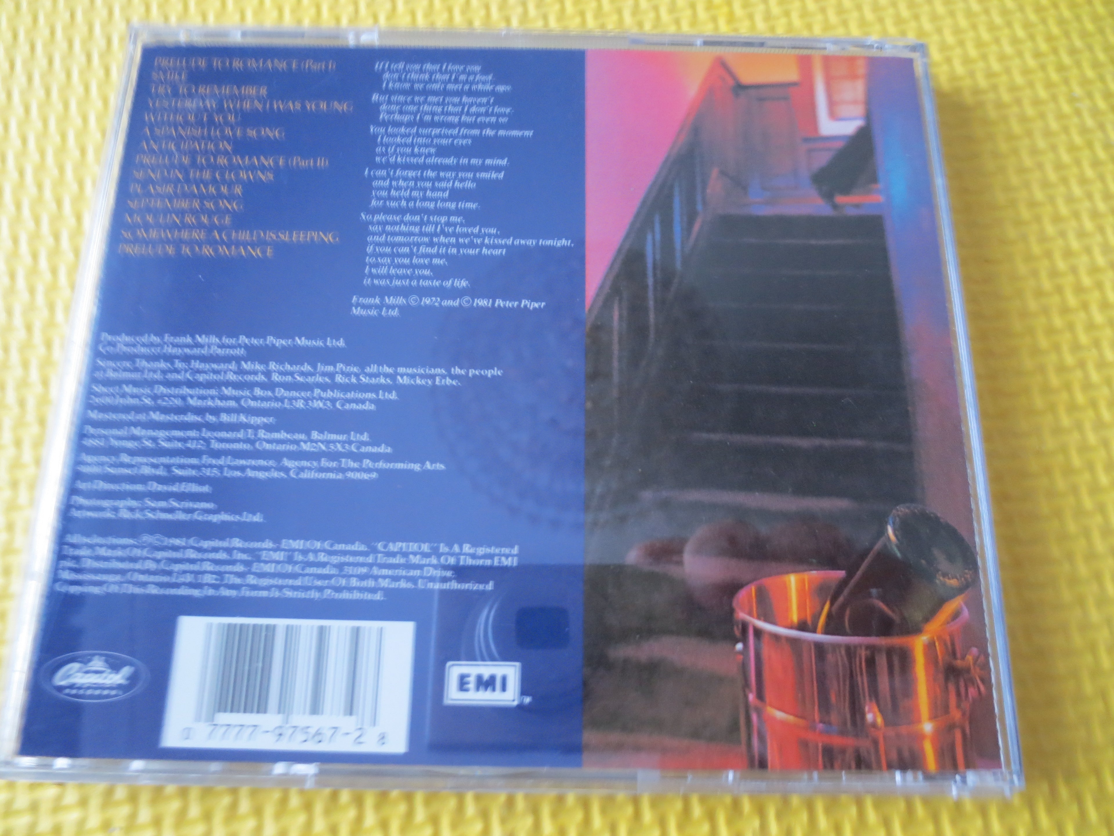 FRANK MILLS, Prelude to Romance, 1990 Compact Disc, Vintage Cd
