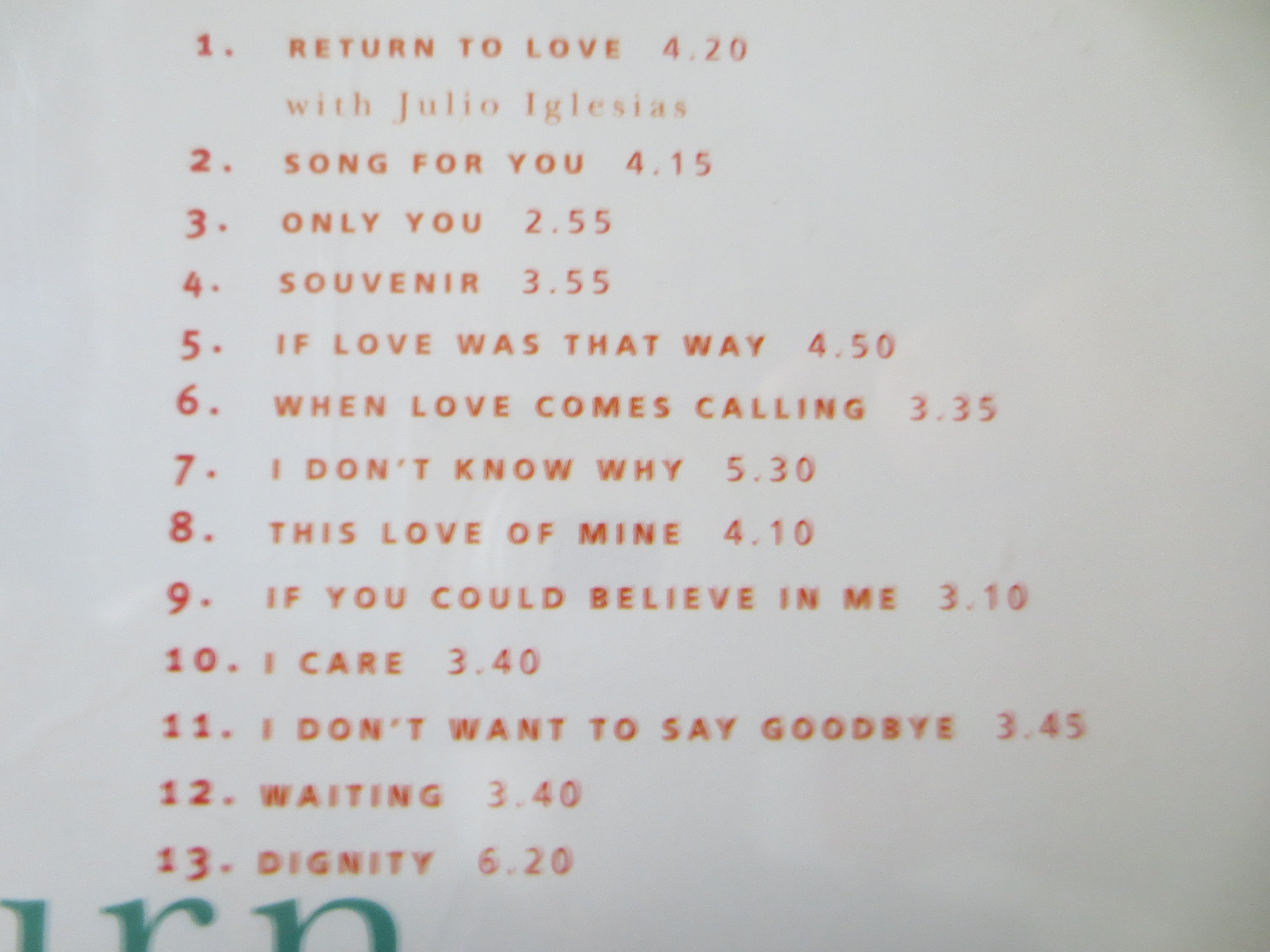 NANA MOUSKOURI, Return to Love, Classical Music, 1997 Compact Disc, Vintage Cd