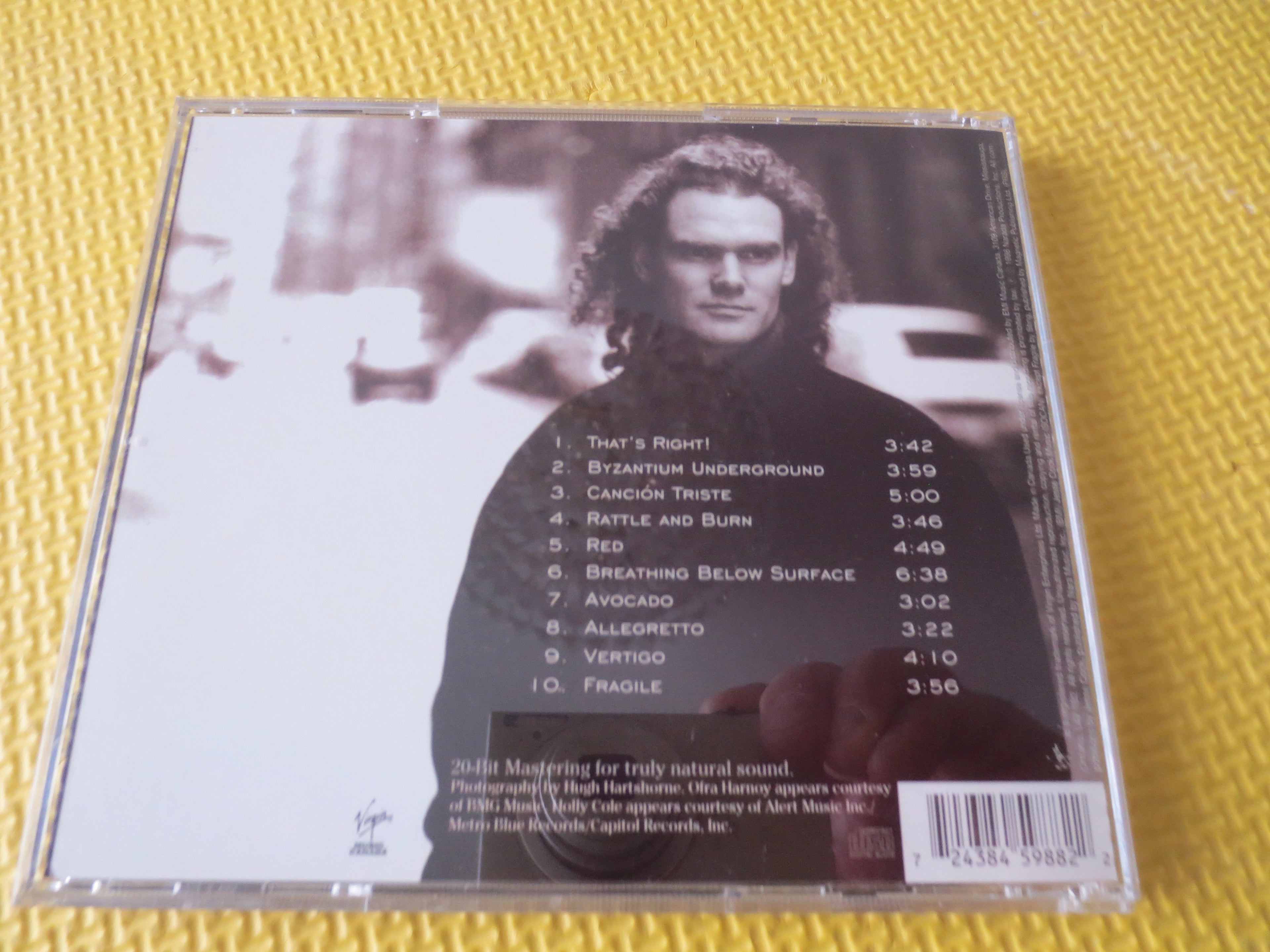 JESSE COOK, Vertigo, AUTOGRAPHED, 1998 Compact Disc, Vintage Cd