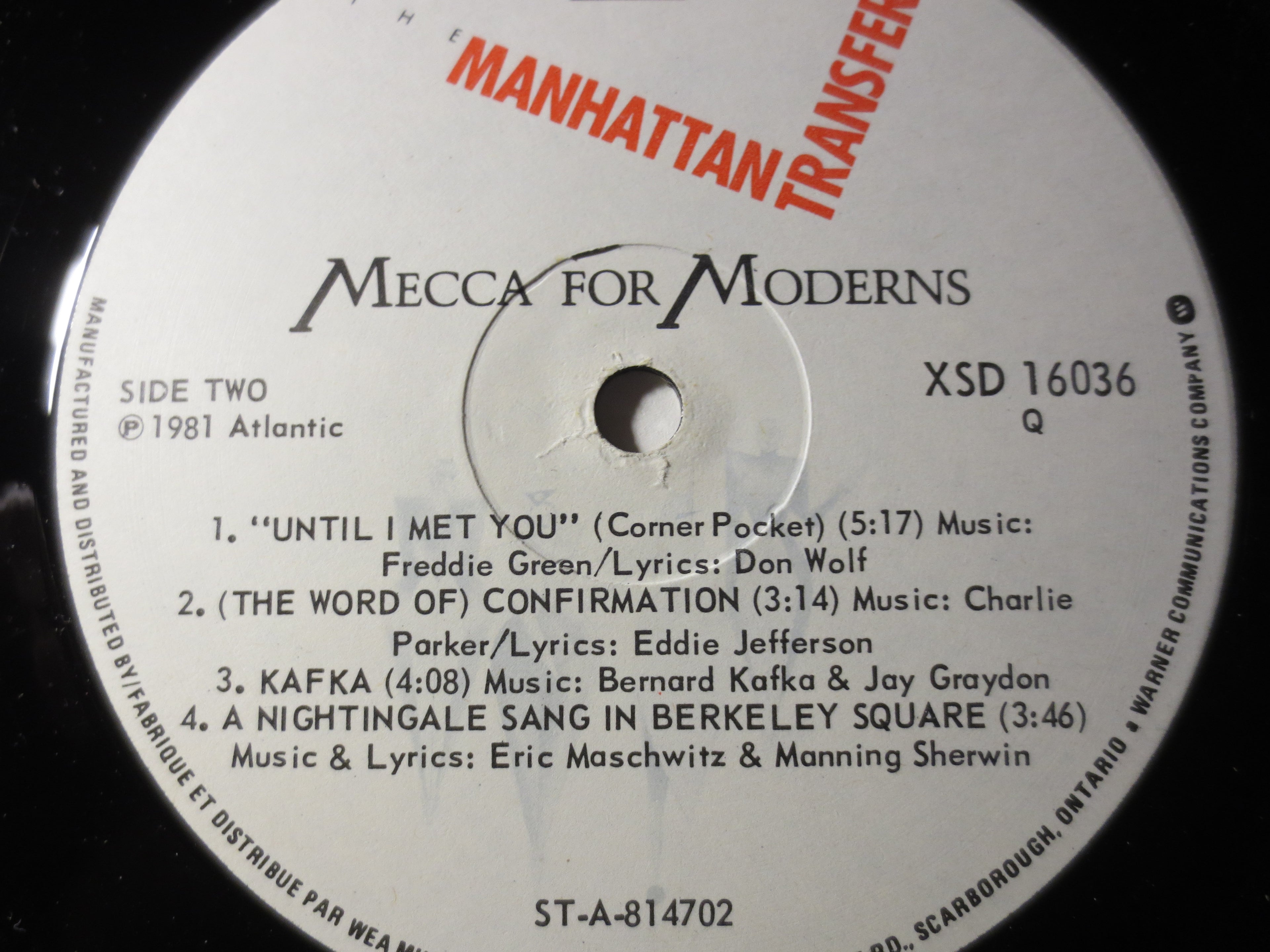 The Manhattan Transfer – Mecca for Moderns (1981) Vinyl LP