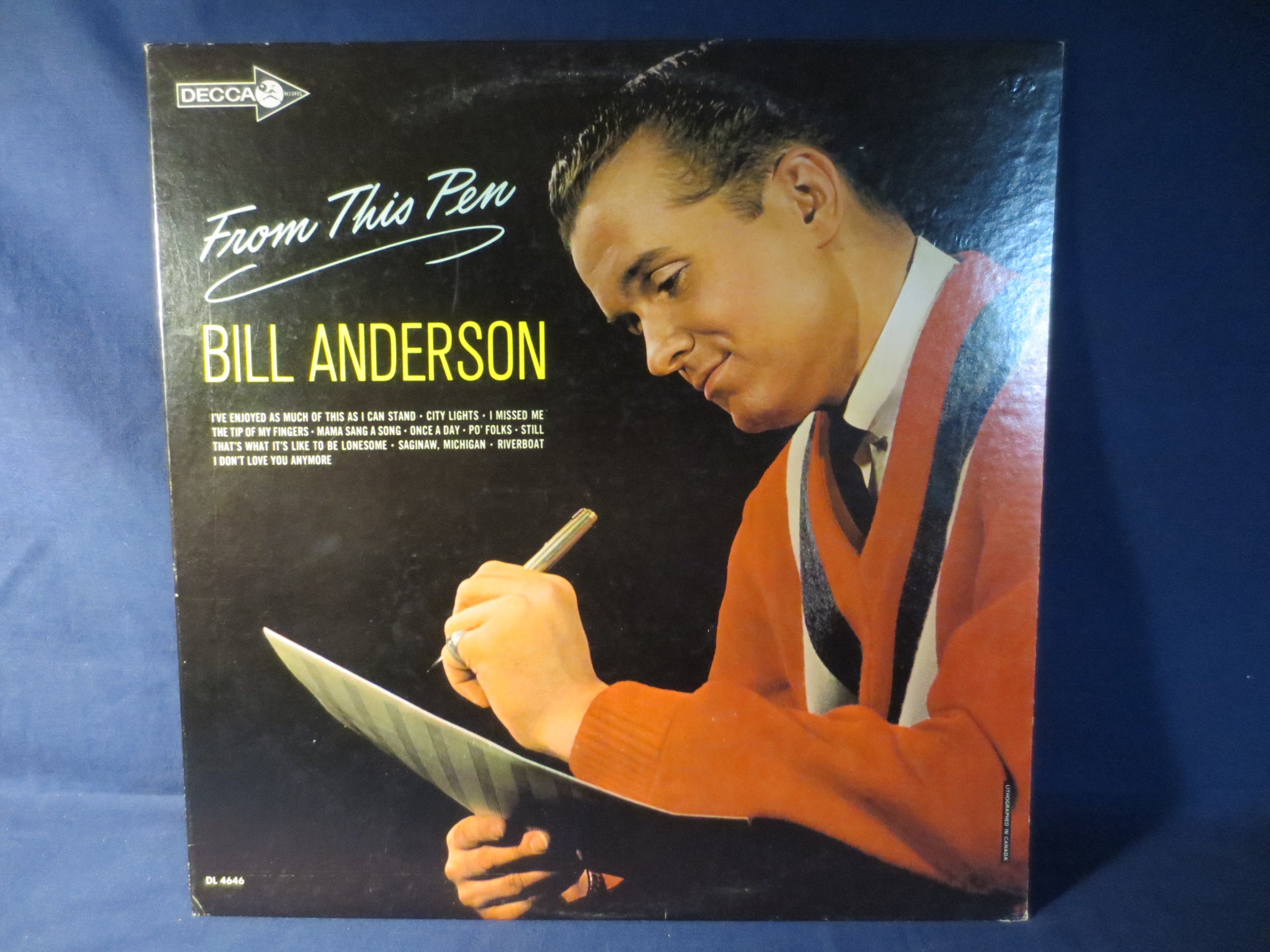 Bill Anderson – From This Pen (1965) Vinyl LP
