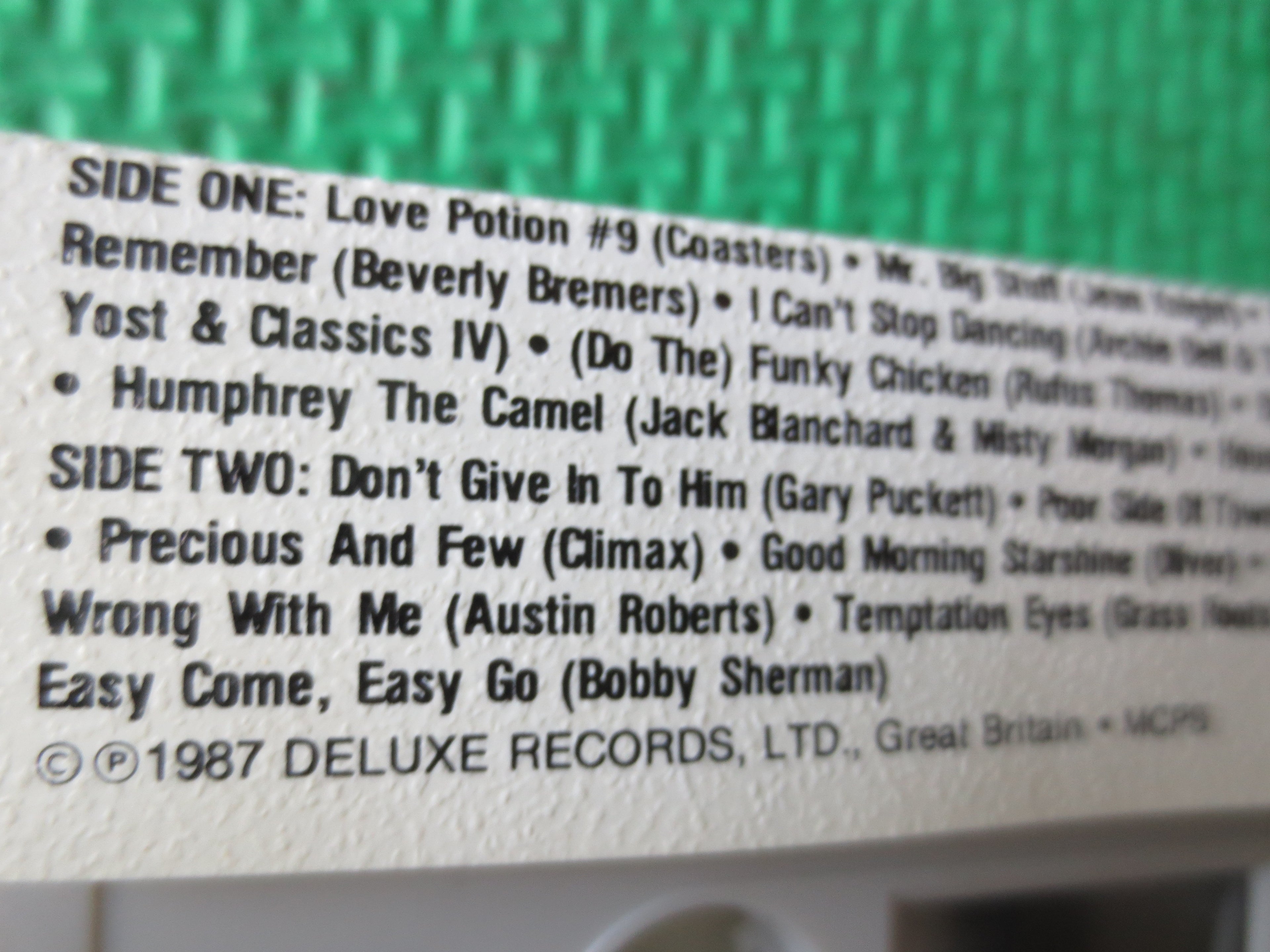 20 Greatest Hits from 1970 (1987) Cassette