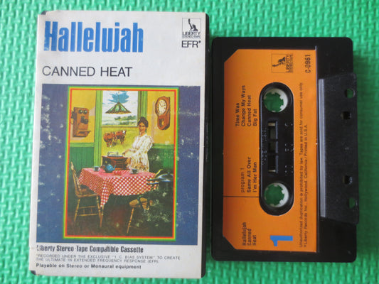 CANNED HEAT, HALLELUJAH, Canned Heat Tape, Canned Heat Cassette, Tape Cassette, Rock Cassette, Rock Tapes, 1969 Cassette
