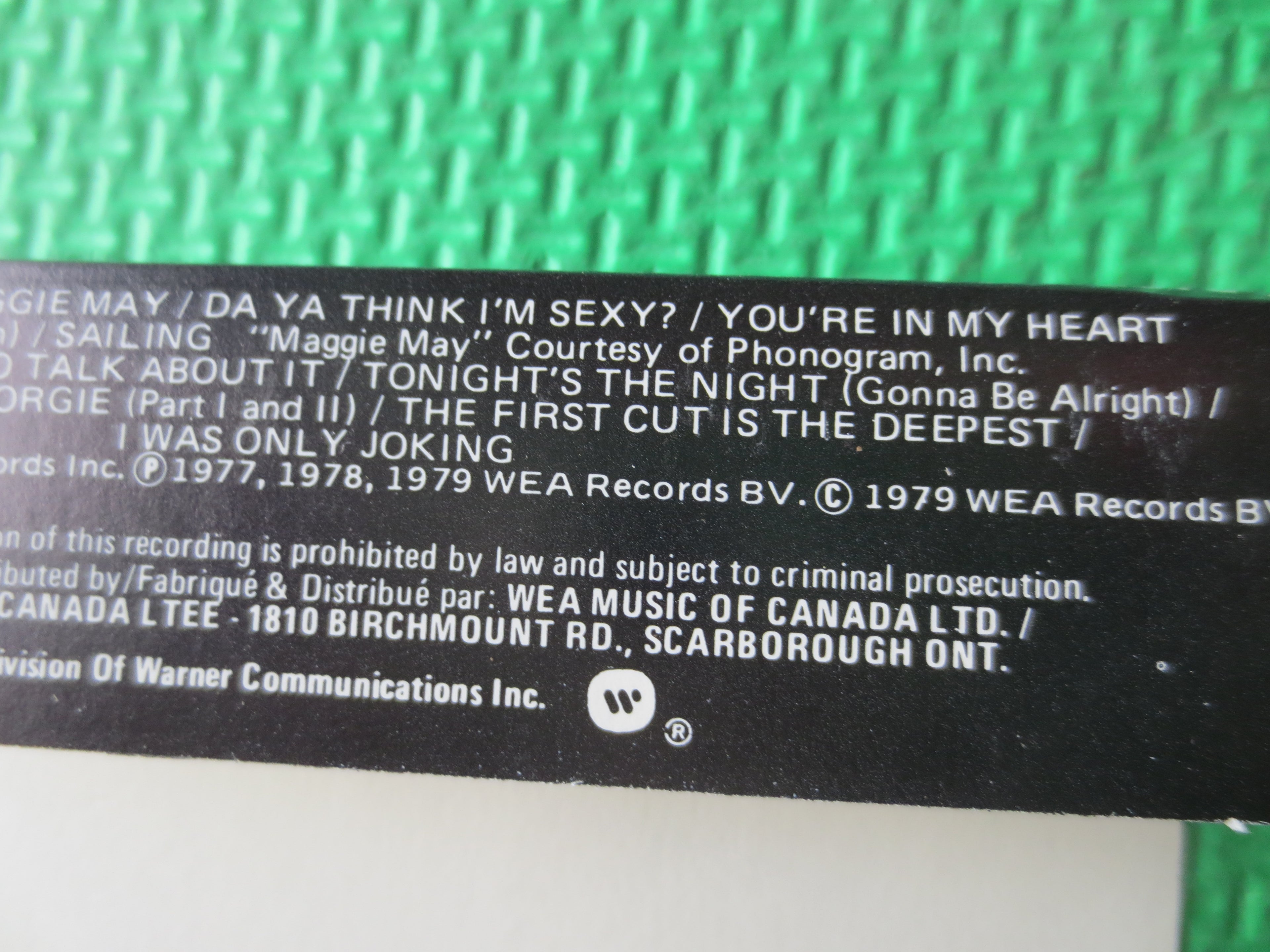 Rod Stewart – Greatest Hits (1979) Cassette