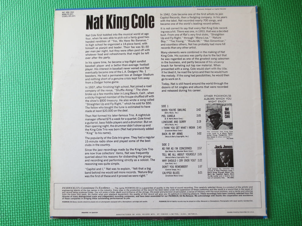 Nat King Cole – When You're Smiling (1967) Vinyl LP
