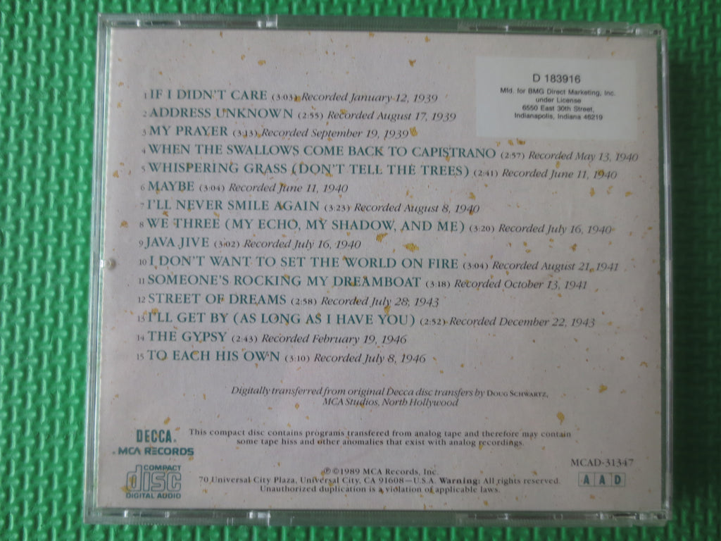 The Ink Spots – Greatest Hits (1989) CD