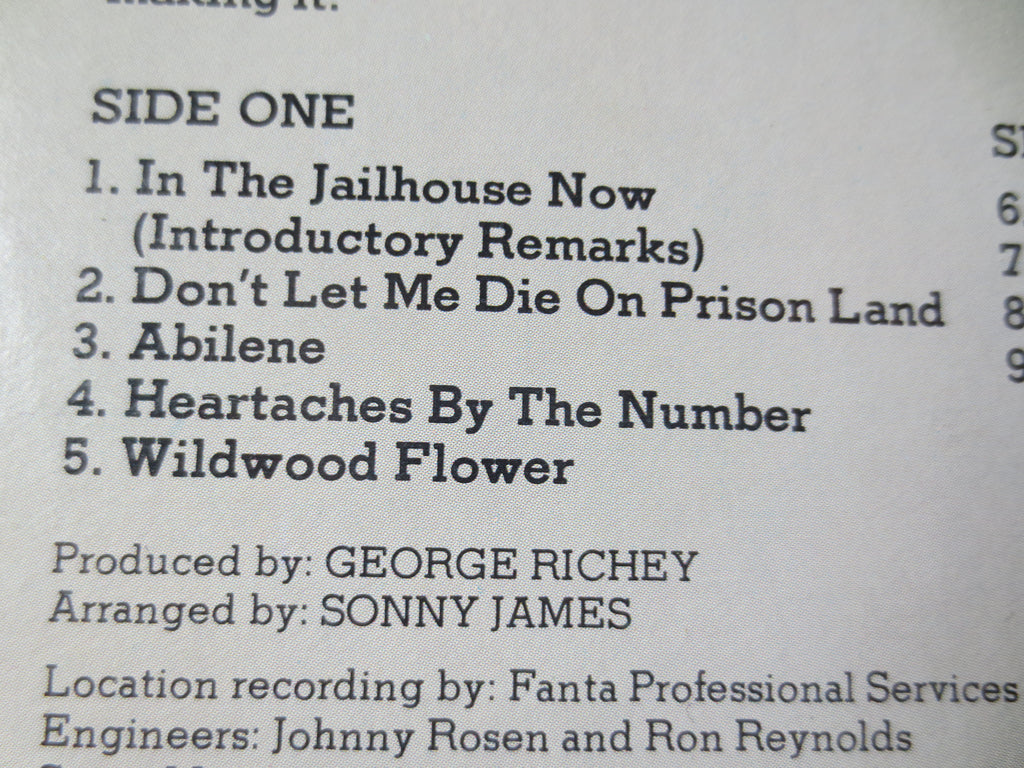 Sonny James – In Prison, In Person (1977) Vinyl LP