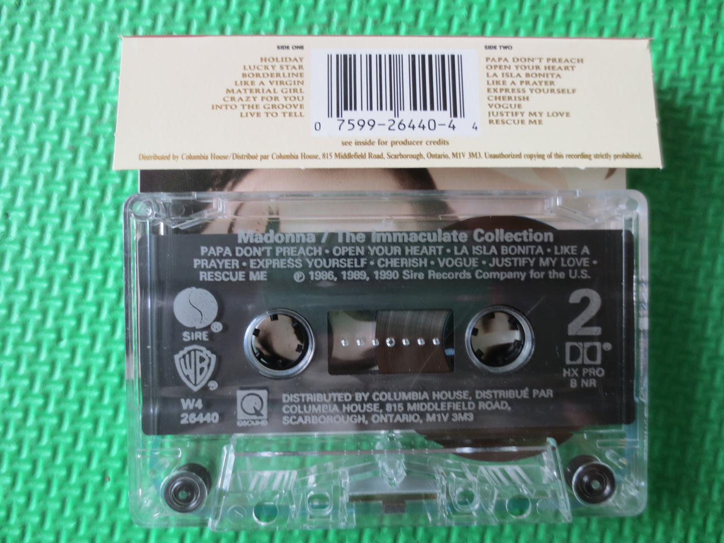 MADONNA, IMMACULATE Collection, MADONNA Cassette, Madonna Album, Tape Cassette, Madonna Tape, Music Cassette, 1990 Cassette
