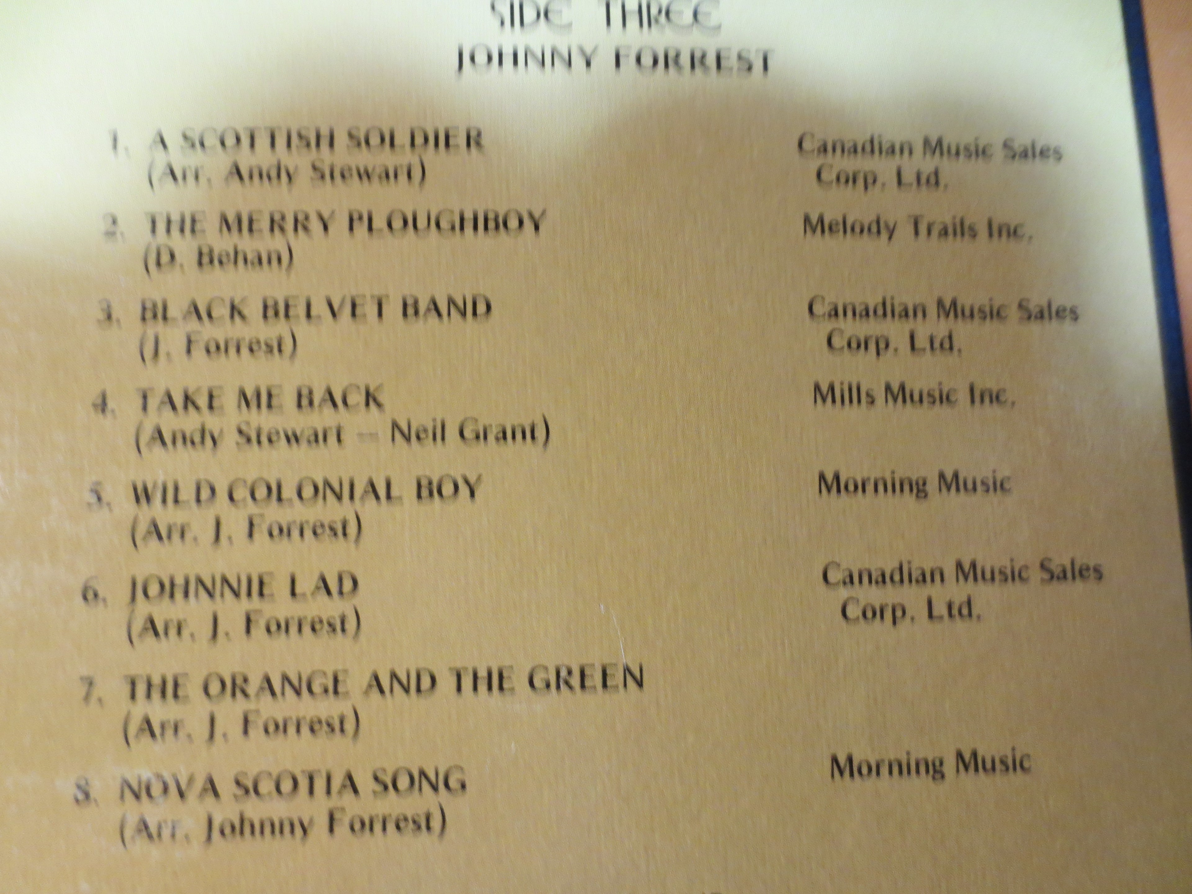Don Messer's Jubilee – Fiddle & Folk Vinyl LP