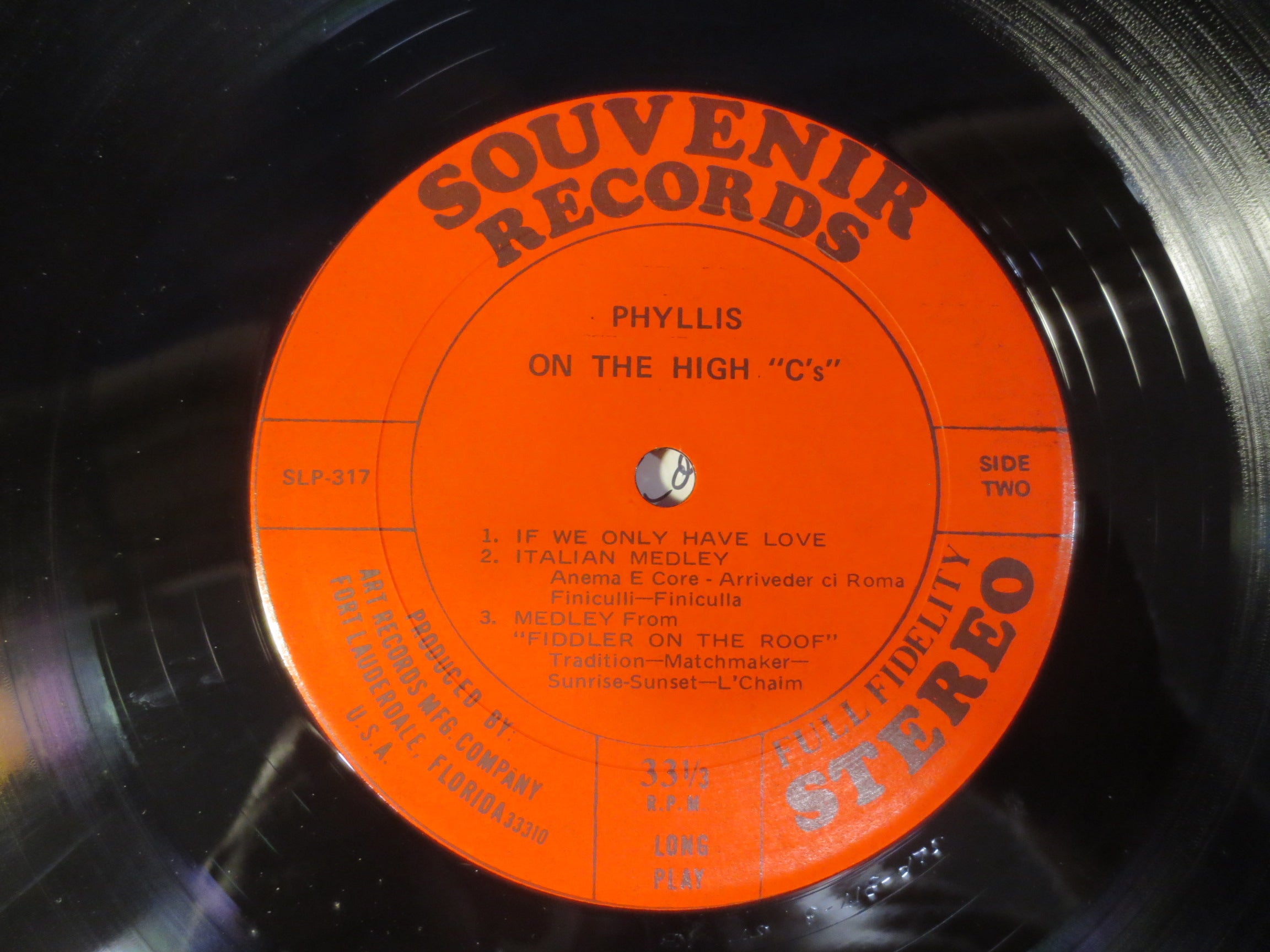 Phillis on the High C's – Souvenir (1973) Vinyl LP
