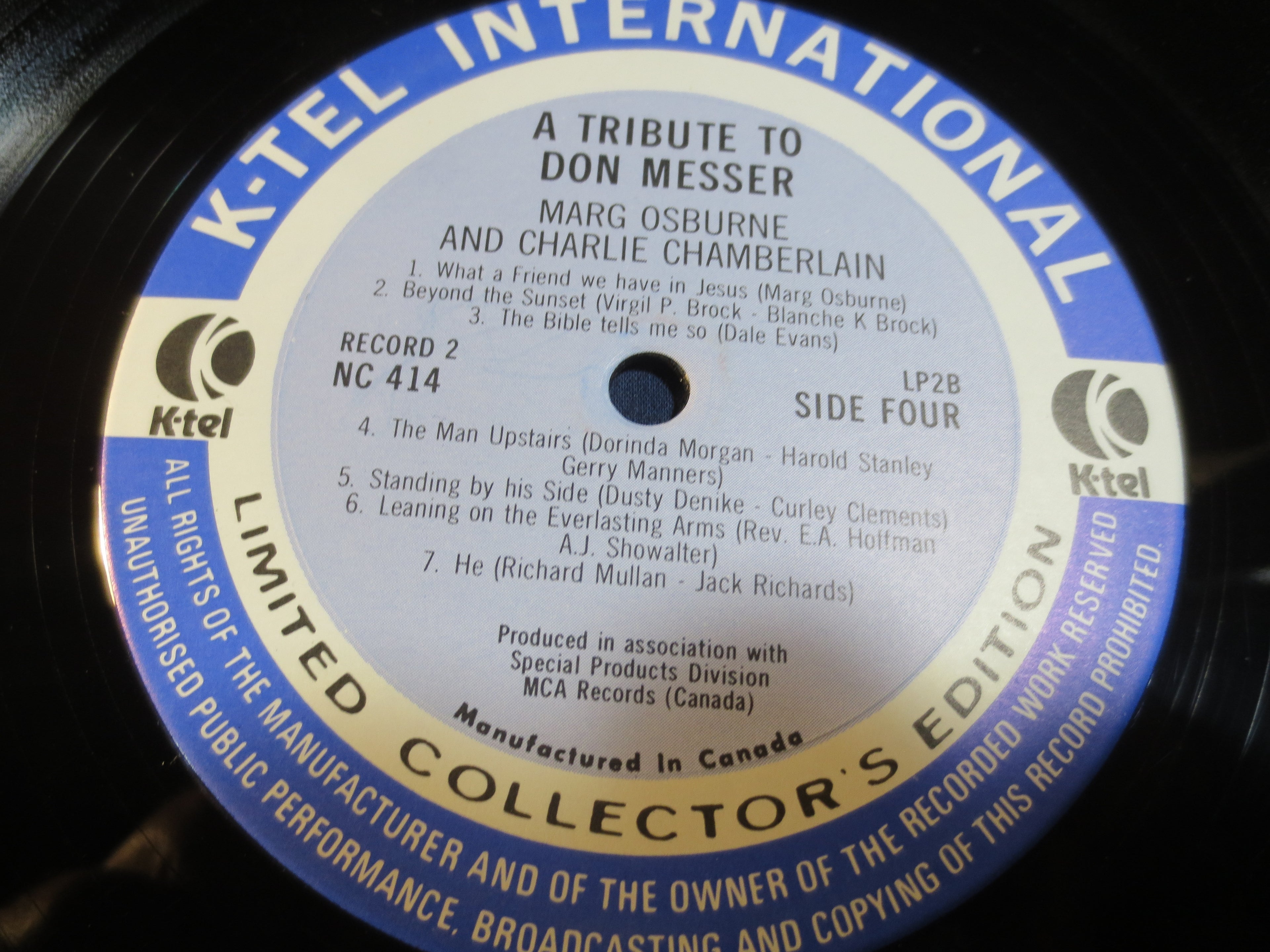 Don Messer's Jubilee – Fiddle & Folk Vinyl LP