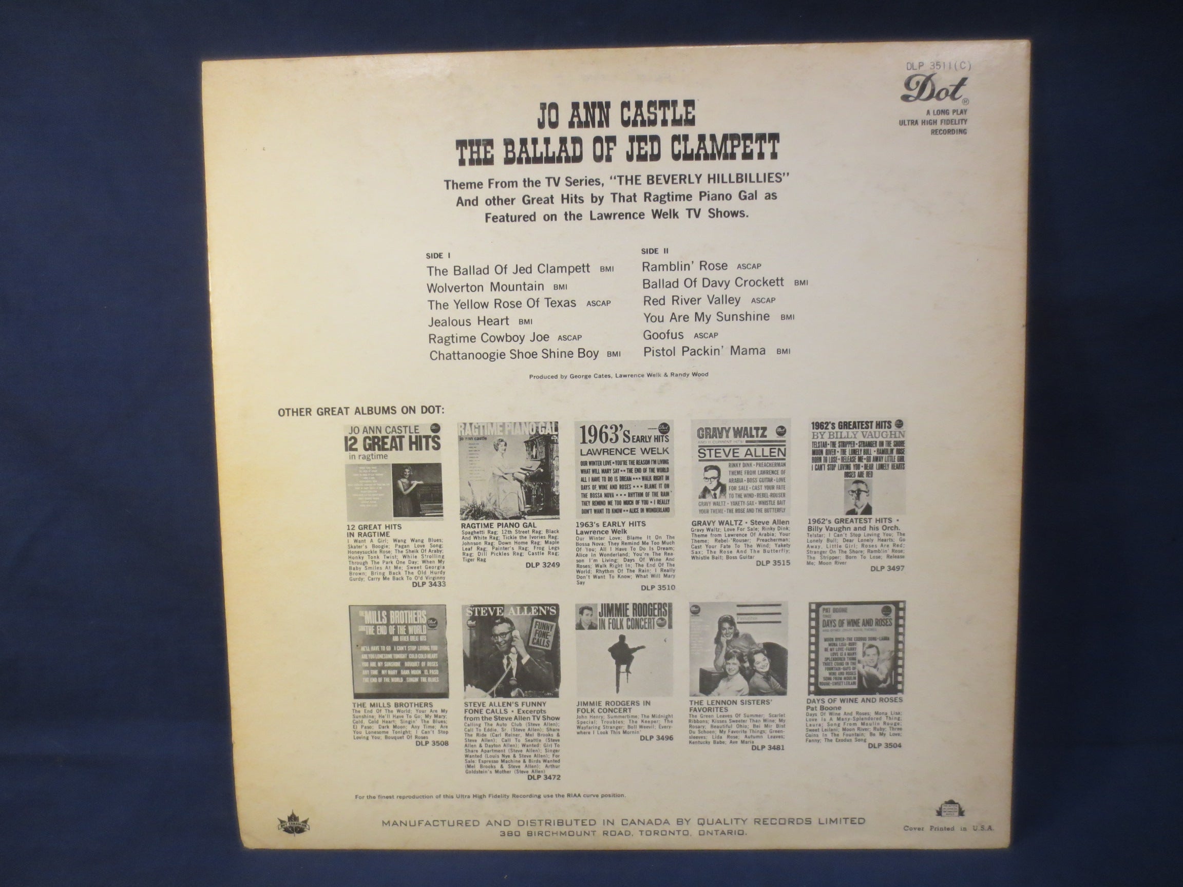 Jo Ann Castle – Ballad of Jed Clampett (1963) Vinyl LP