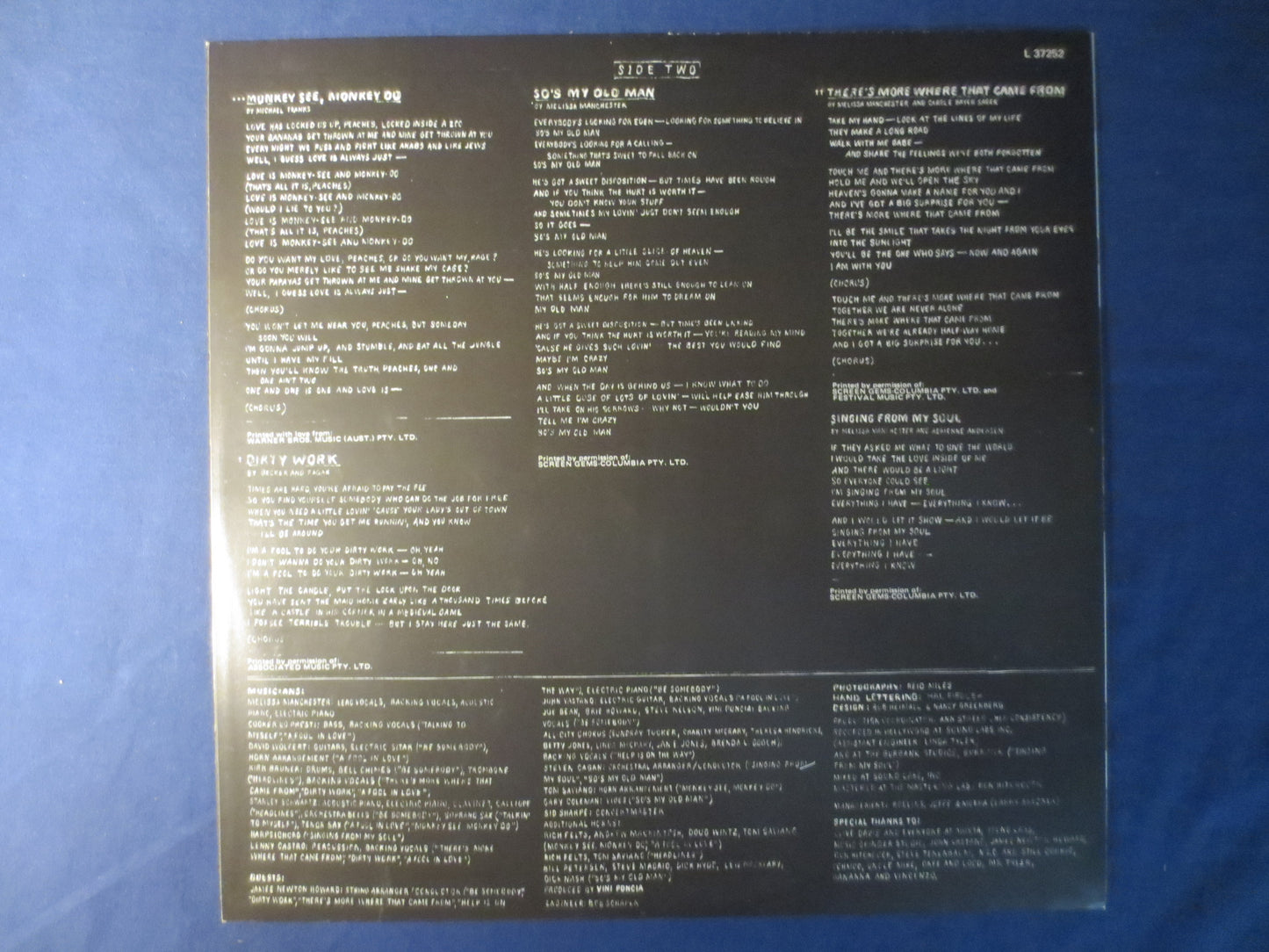 MELISSA MANCHESTER, Help Is On the Way, Vintage Vinyl, Record Vinyl, Records, Vinyl Records, Vinyl Albums, Lp, 1976 Records