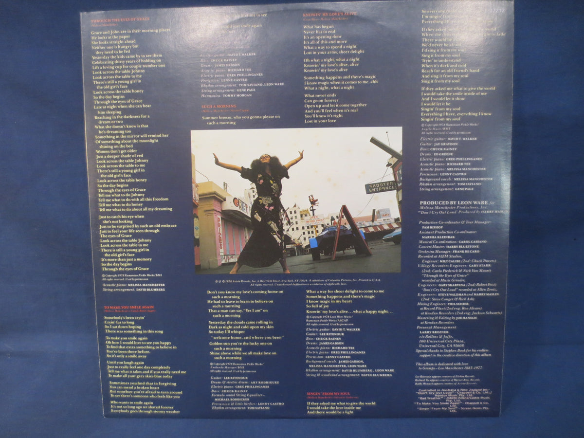 Melissa Manchester – Don't Cry Out Loud (1978) Vinyl LP