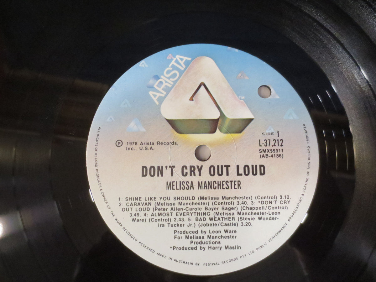 Melissa Manchester – Don't Cry Out Loud (1978) Vinyl LP
