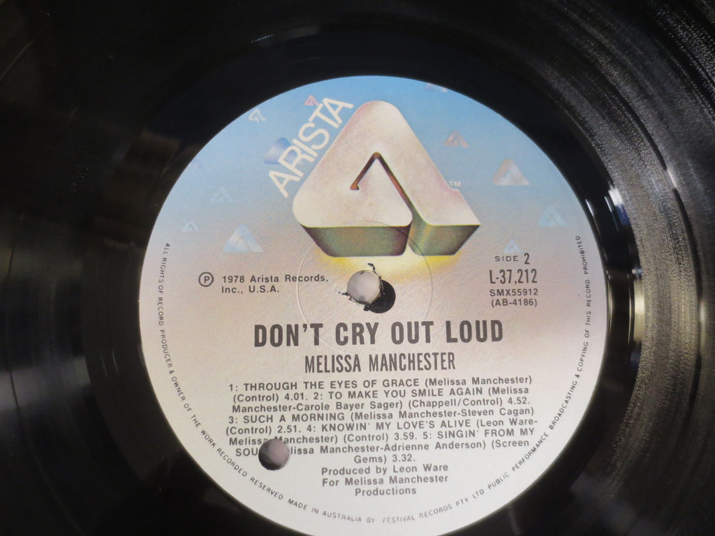 Melissa Manchester – Don't Cry Out Loud (1978) Vinyl LP