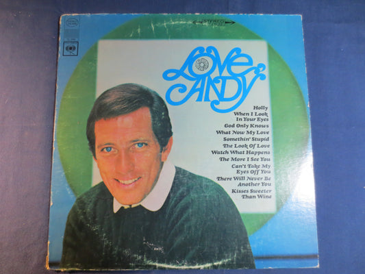ANDY WILLIAMS, LOVE Andy, Pop Record, Jazz Record, Vintage Vinyl, Record Vinyl, Records, Vinyl Record, Vinyl, 1967 Records