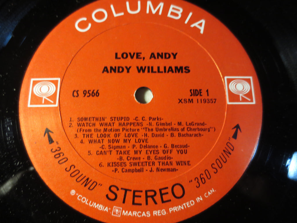 Andy Williams – Love, Andy (1967) Vinyl LP