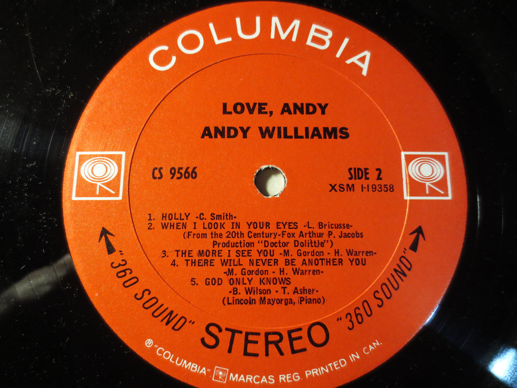 Andy Williams – Love, Andy (1967) Vinyl LP