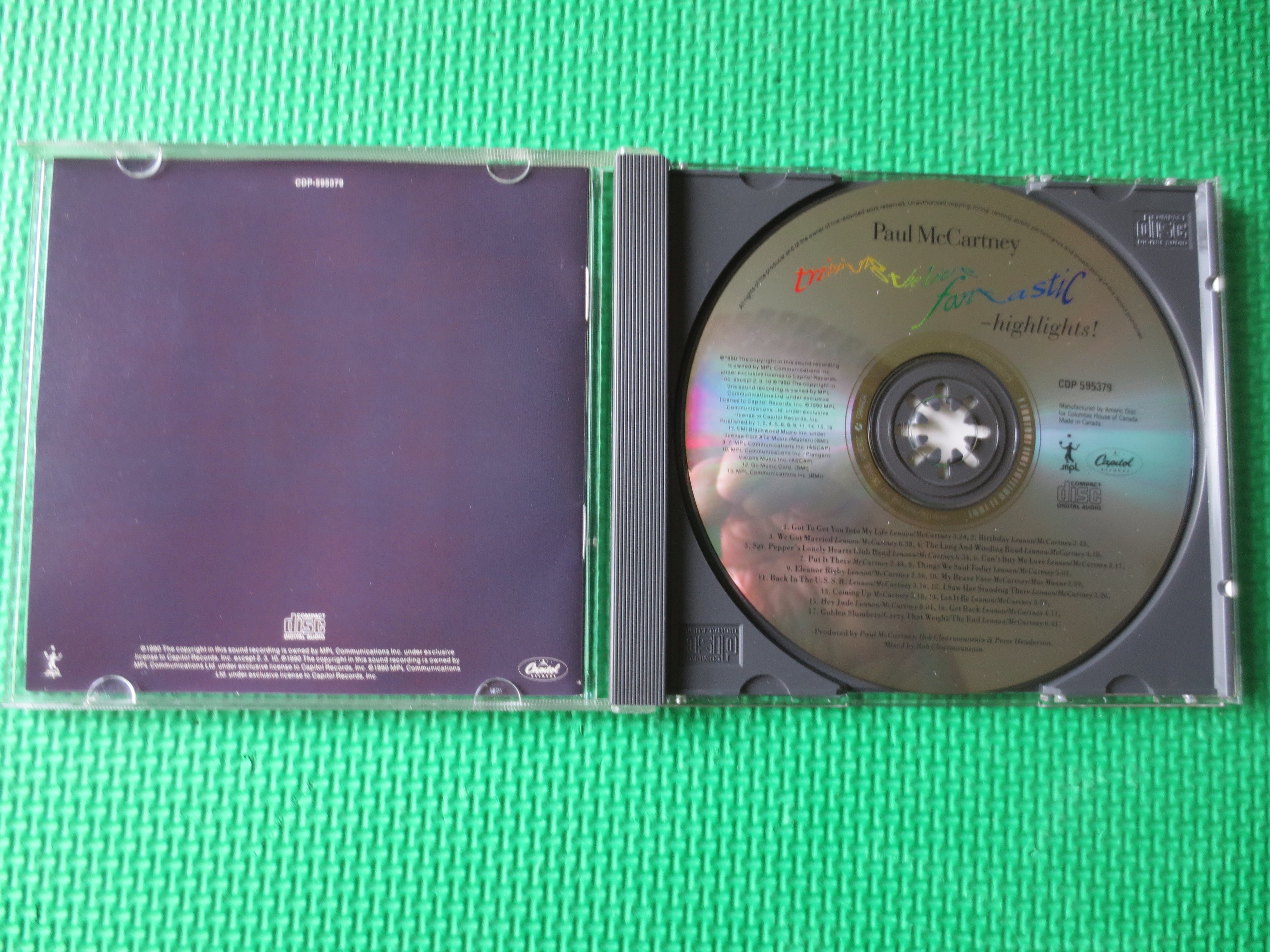 Paul McCartney – Tripping the Live Fantastic (1990) CD