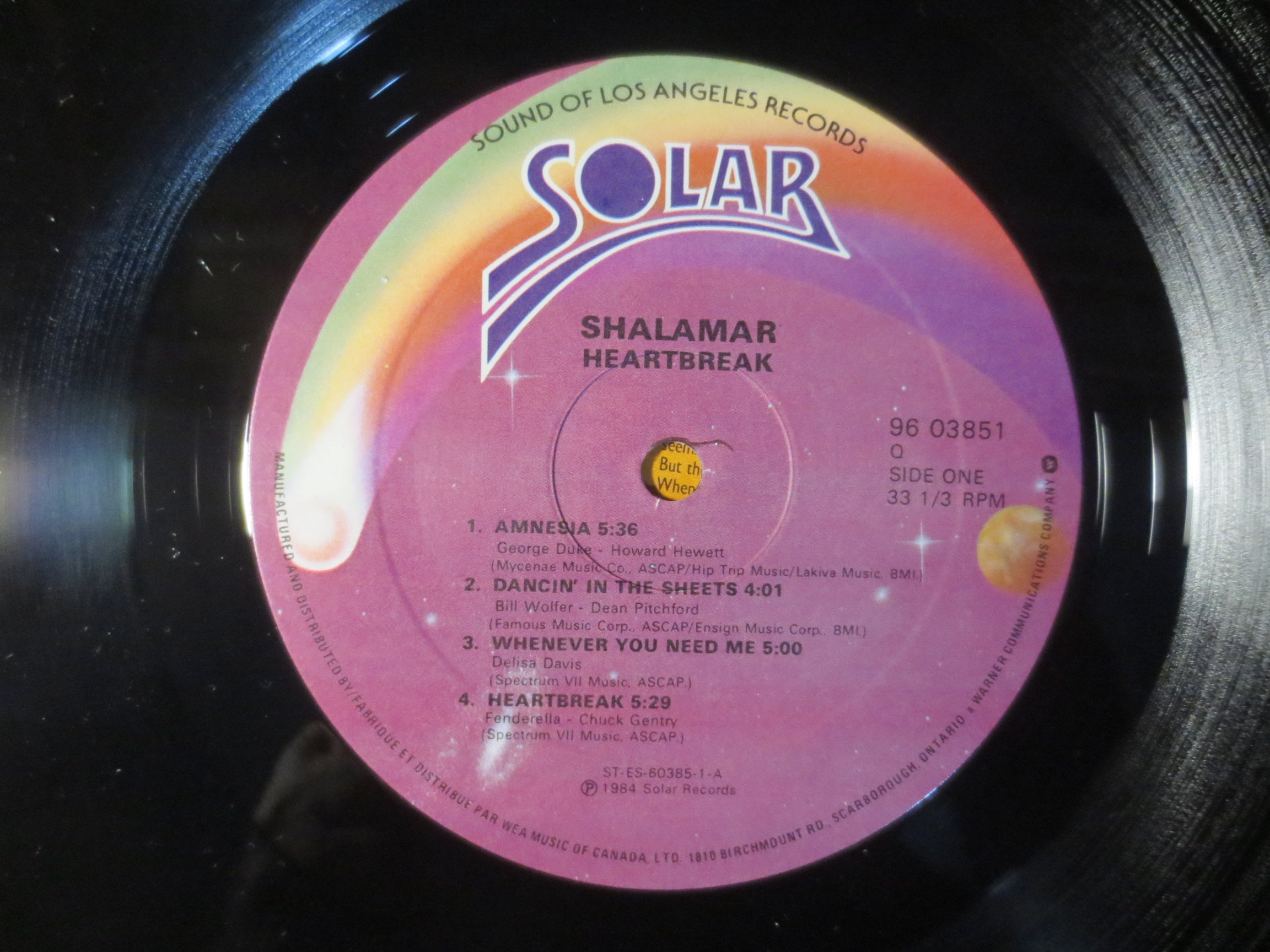 SHALAMAR, HEART BREAK, Shalamar Album, Shalamar Vinyl, Shalamar Lp, Vintage Vinyl, Vinyl Record, 1984 Records