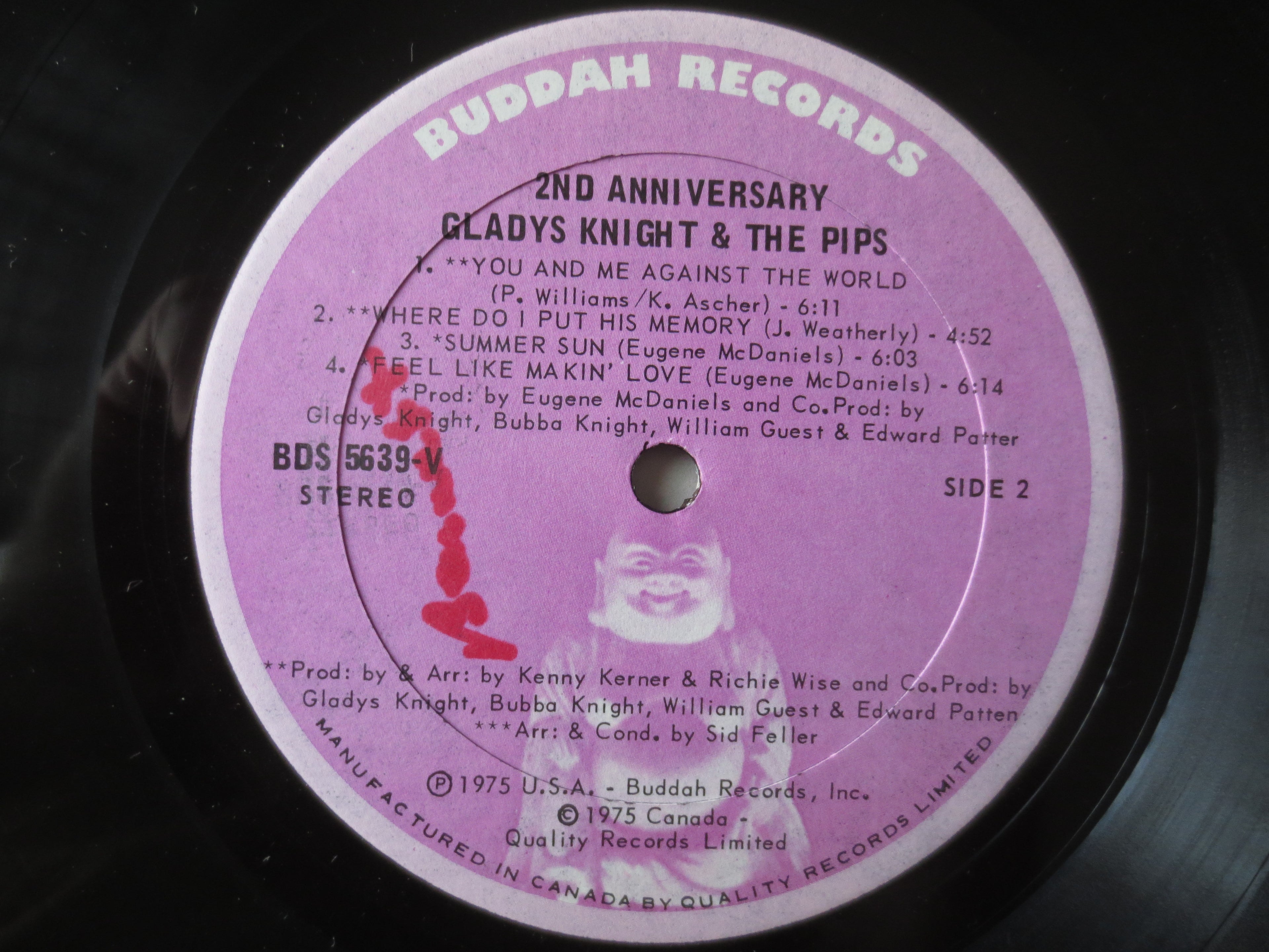 GLADYS KNIGHT and The PIPS, 2nd Anniversary, Vintage Album, 1975 Record, Vinyl Lp