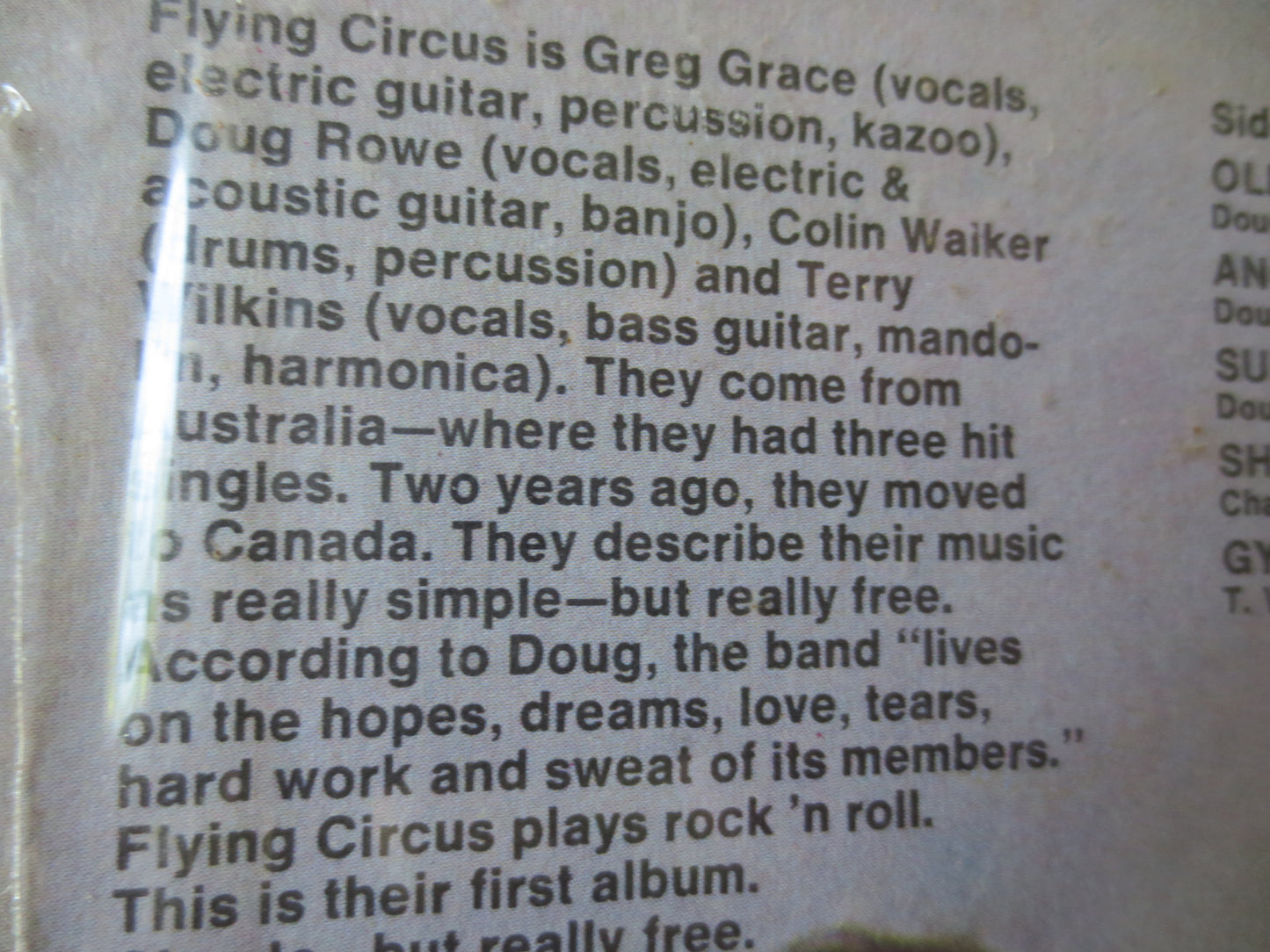 FLYING CIRCUS, Classic ROCK, Vintage Vinyl, Flying Circus Record, Vinyl Record, Vinyl lps, Rock Record, lps, 1973 Records