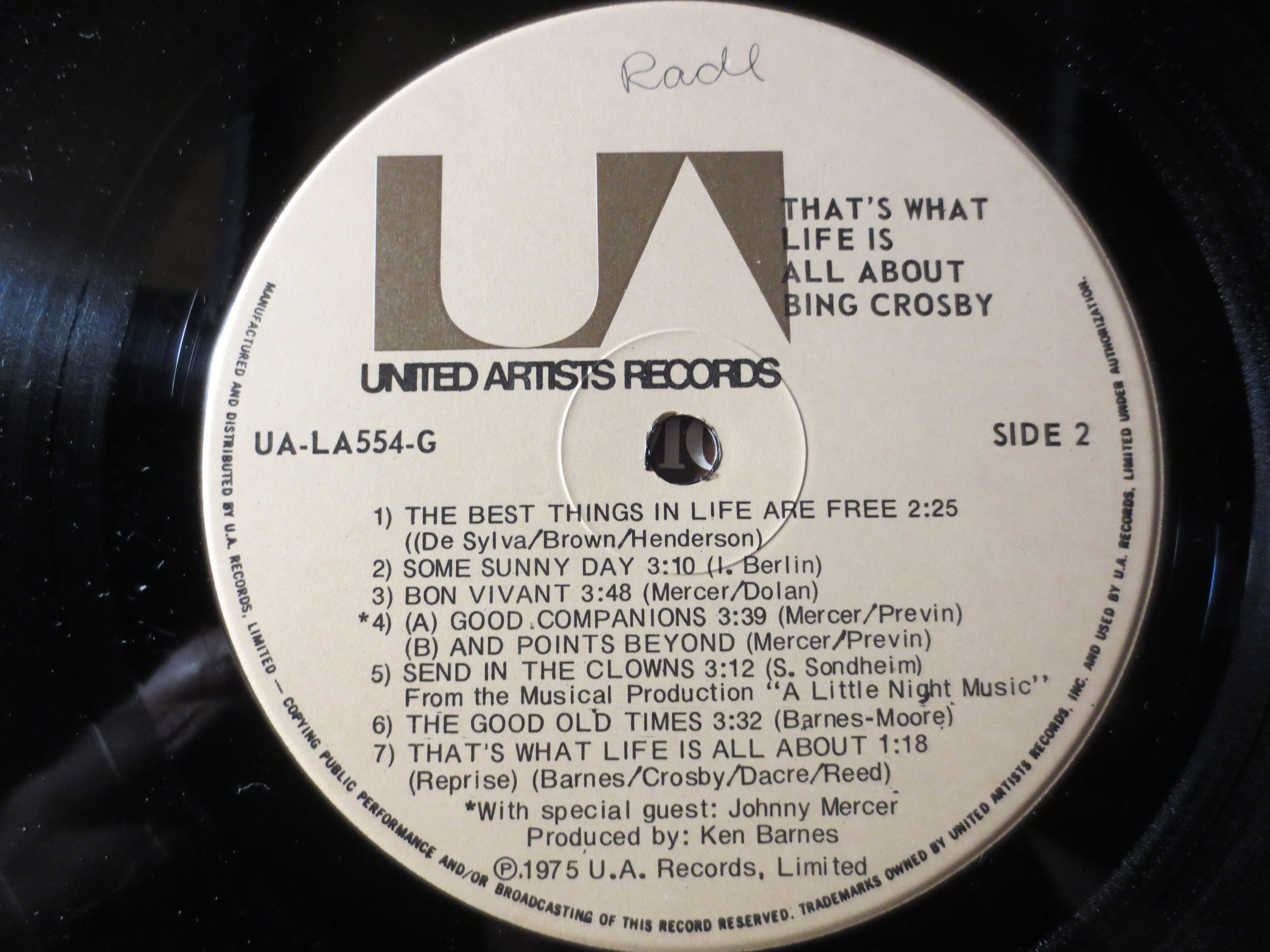 Bing Crosby – That's What Life Is All About (1975) Vinyl LP