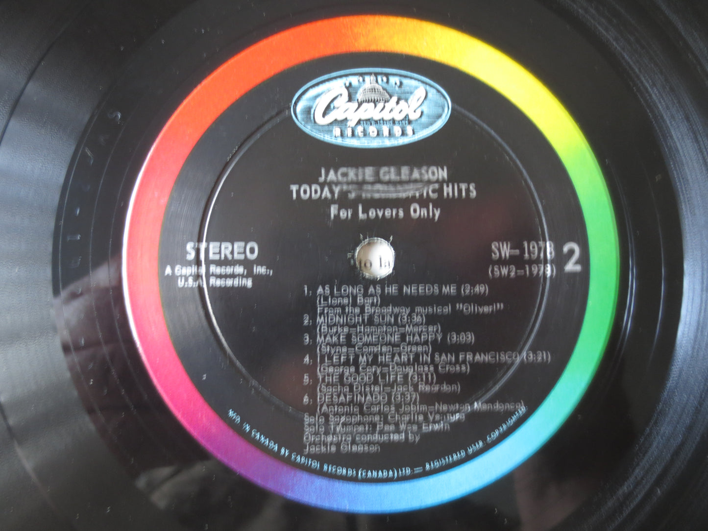 JACKIE GLEASON, Today's ROMANTIC Hits, Jazz Records, Vintage Vinyl, Jazz Lp, Jazz Vinyl, Records, Jazz Albums, 1963 Records