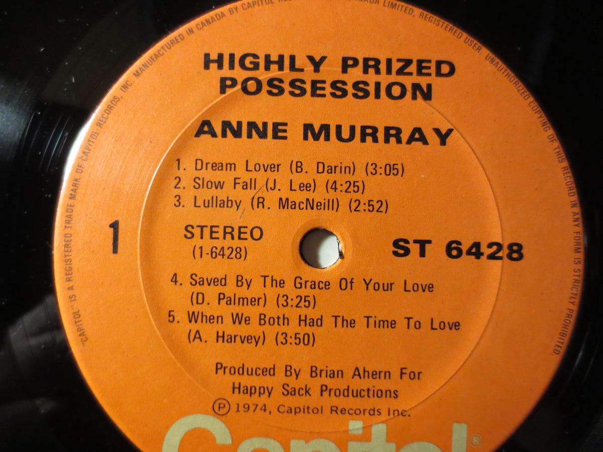Anne Murray – Highly Prized Possession (1974) Vinyl LP