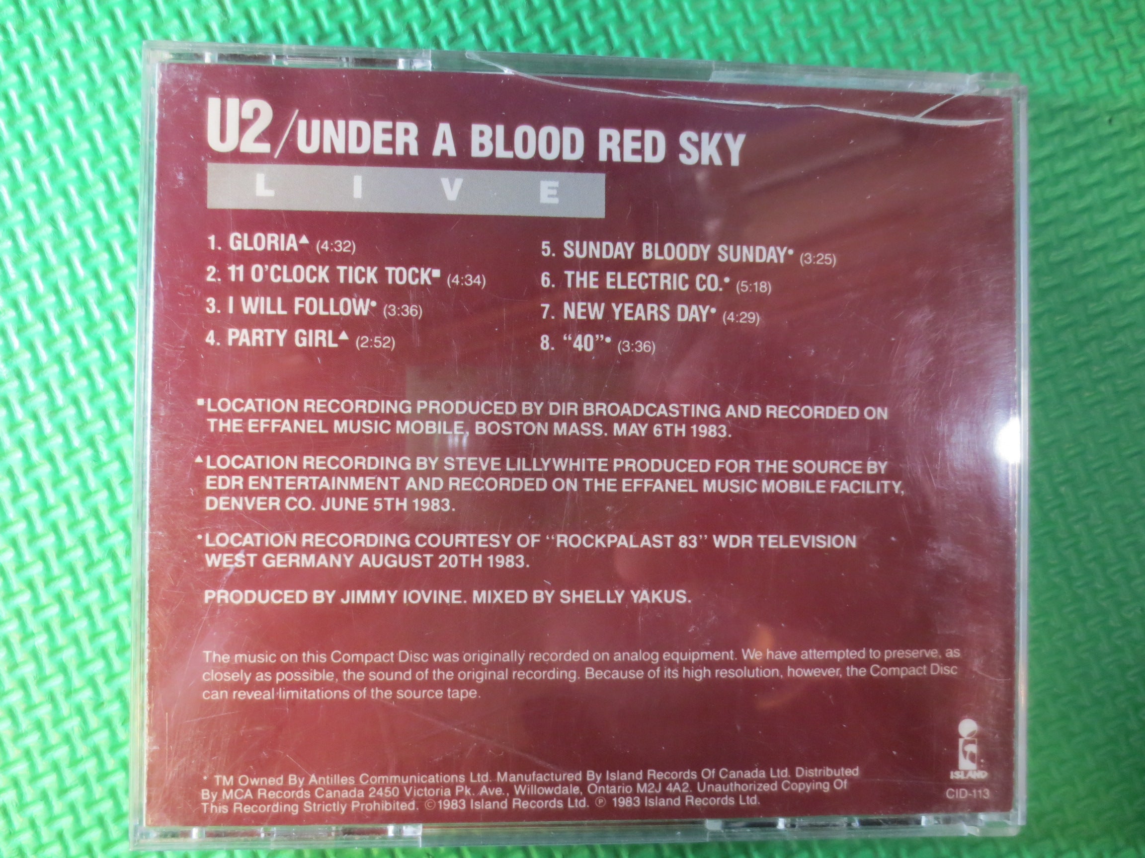 U2 – Under a Blood Red Sky (1983) CD