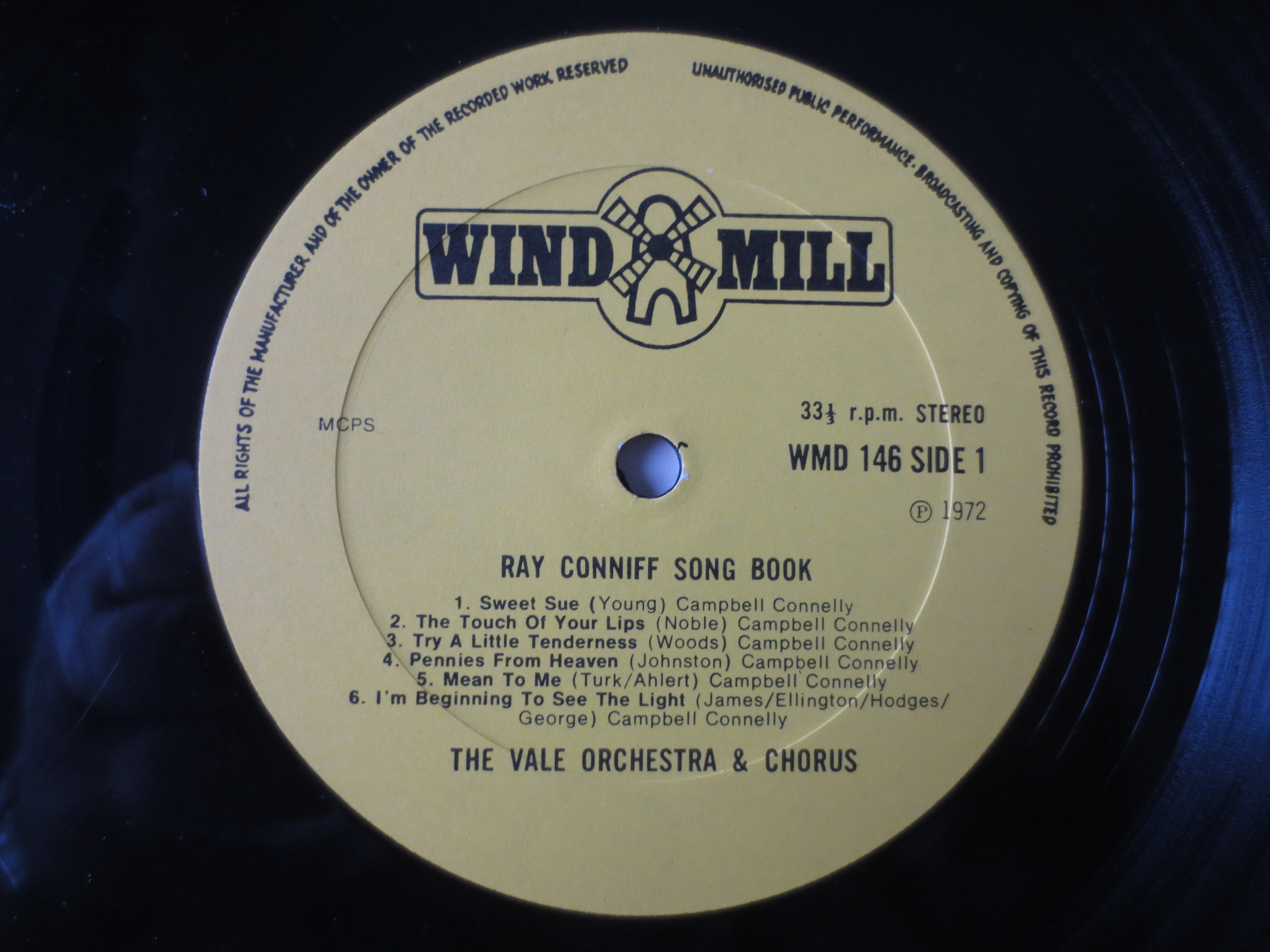 The Vale Orchestra & Chorus – Ray Conniff Song Book (1972) Vinyl LP